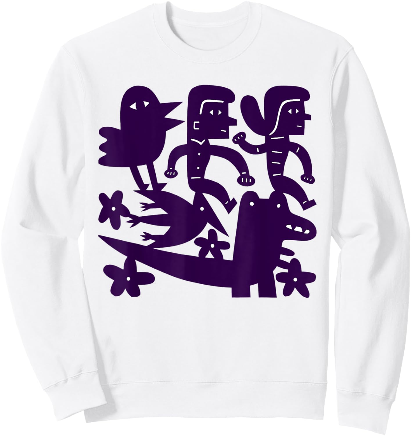 The Big Adventure paper cutting by Jad Fair Sweatshirt - Sweatshirt | White