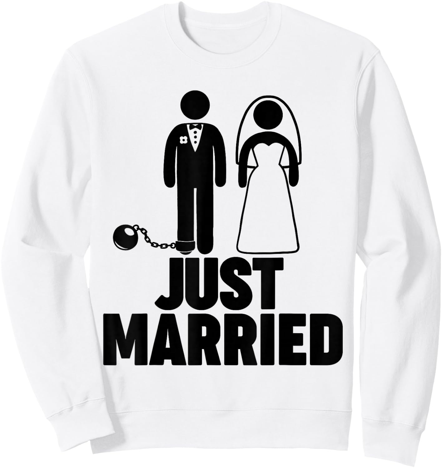 Just Married Sweatshirt - Sweatshirt | White