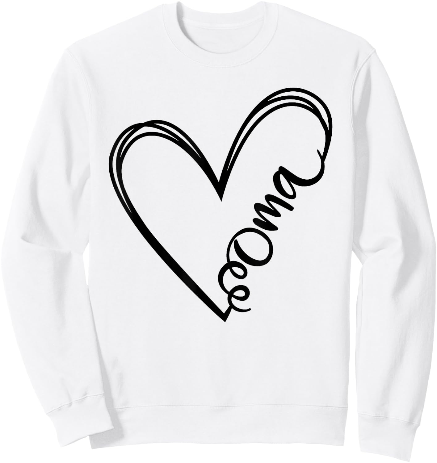 Oma Heart Grandma Women German Christmas Mother's Day Sweatshirt - Sweatshirt | White