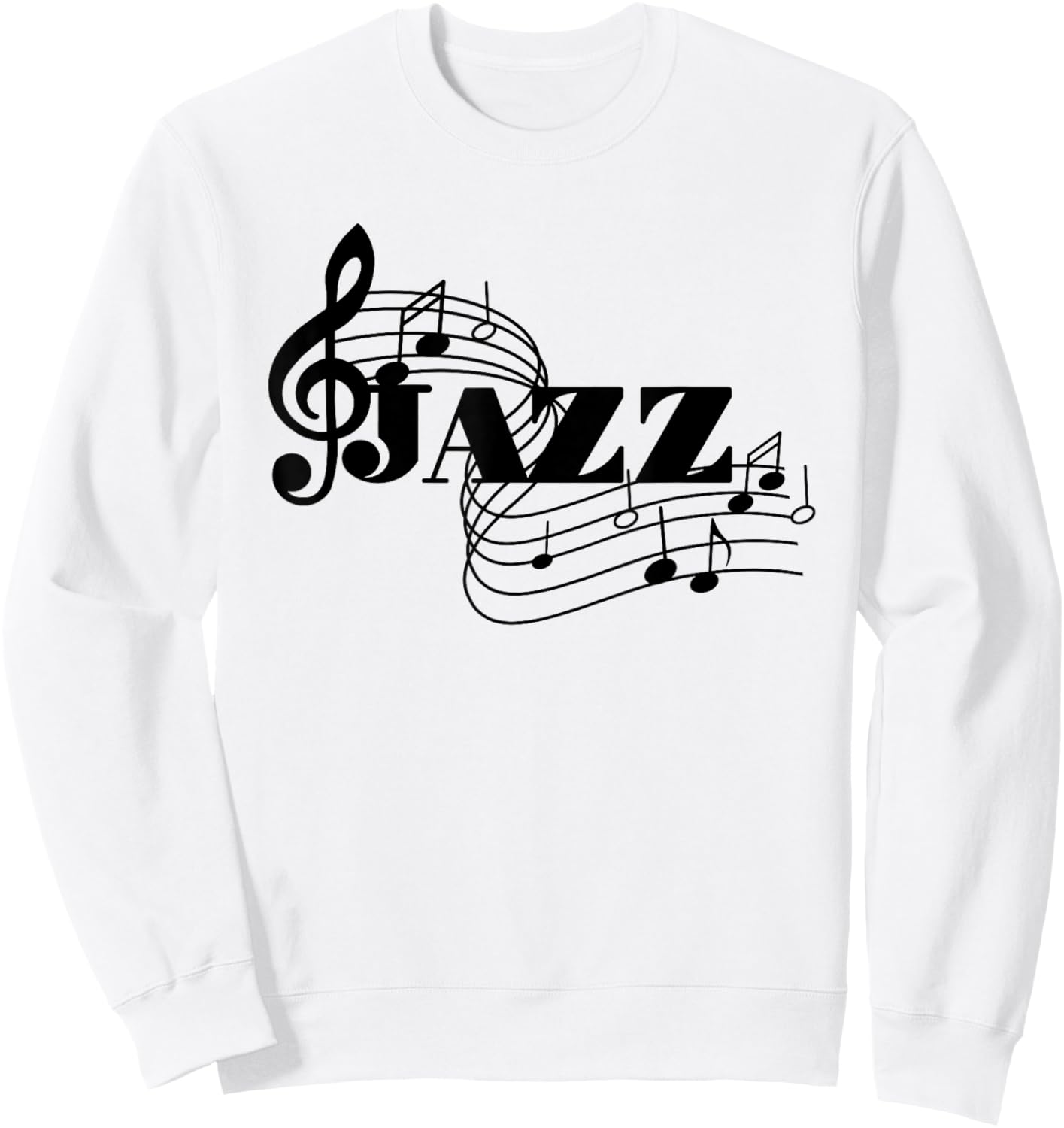 Jazz Musician Jazz Music Sheet Music Sweatshirt - Sweatshirt | White