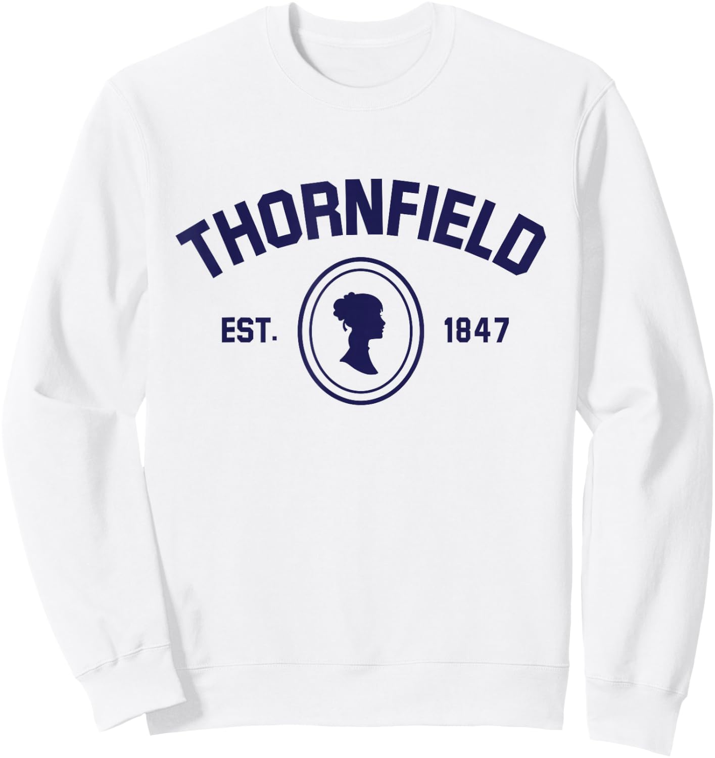 Jane Eyre Charlotte Bronte Thornfield 1847 Sweatshirt - Sweatshirt | White