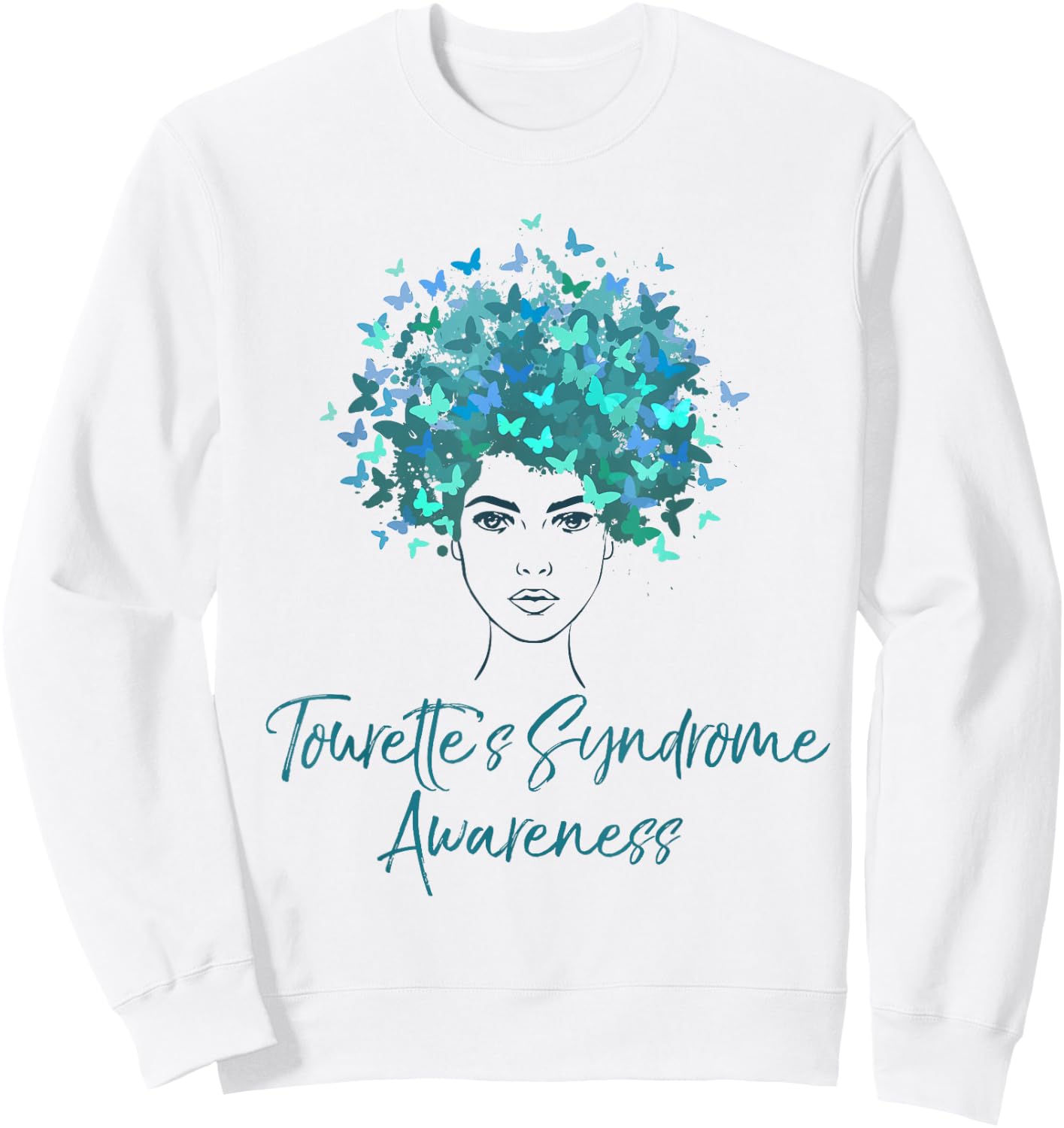 Tourette Syndrome Awareness Butterflies Gift Shirt Sweatshirt - Sweatshirt | White