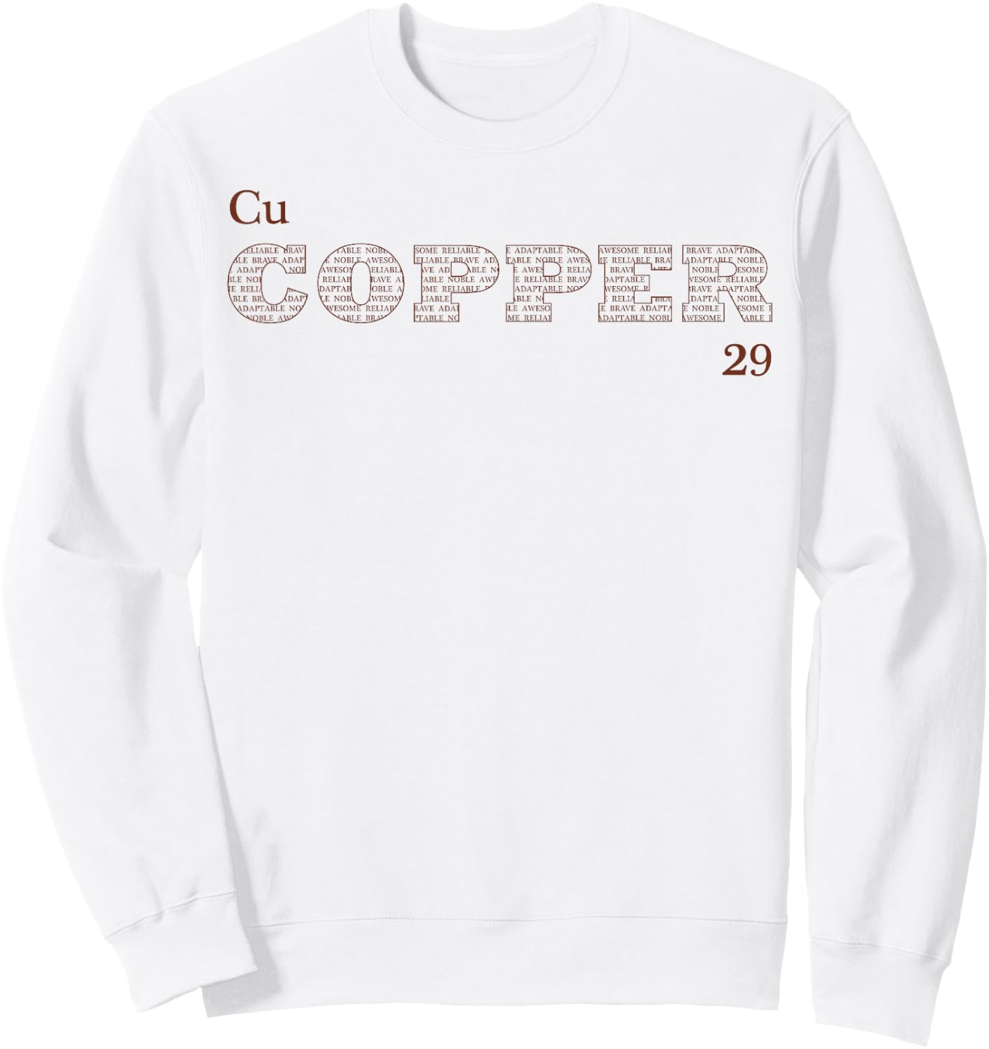 Element Periodic Table of the Elements "Copper" Sweatshirt - Sweatshirt | White