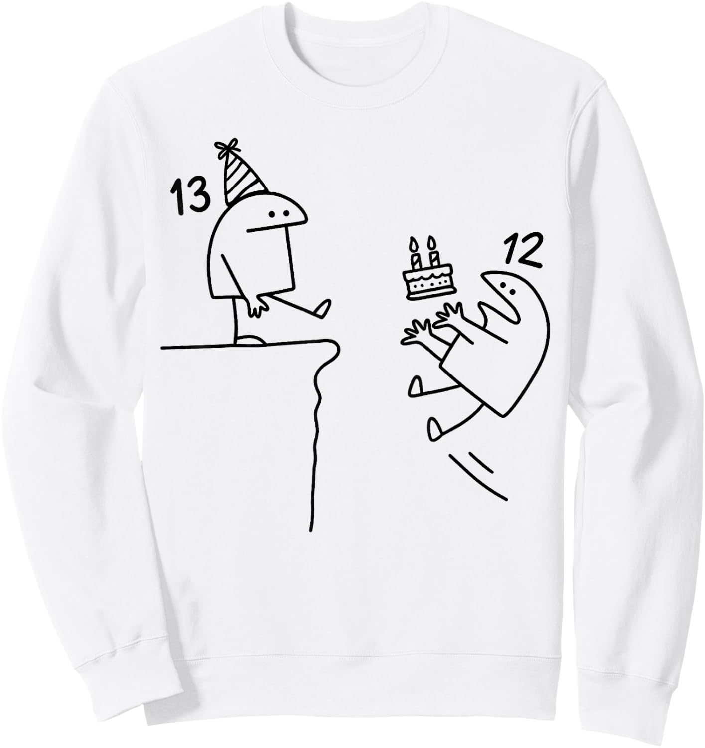 13th Birthday Party Funny 13 Years Old Birthday Teens Sweatshirt - Sweatshirt | White