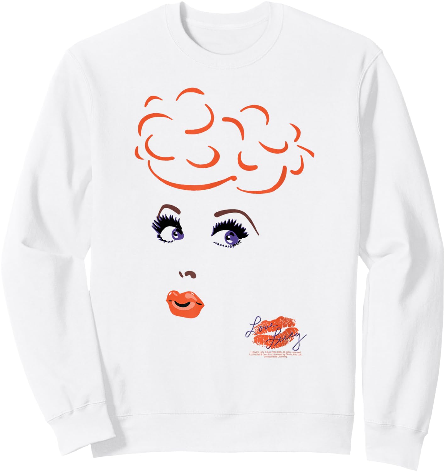 I Love Lucy Eyelashes Sweatshirt - Sweatshirt | White