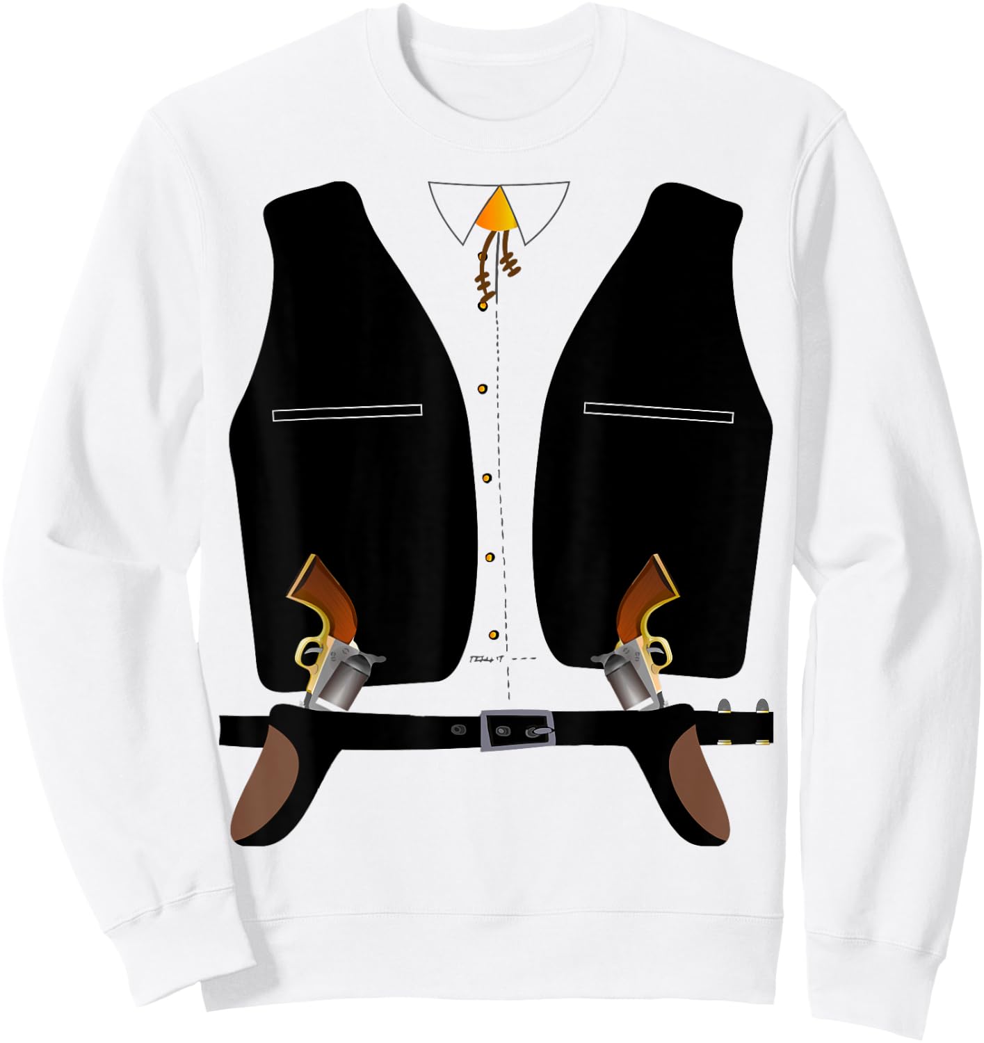 Old Style Western Cowboy, Bandit, Sheriff Halloween Costume Sweatshirt - Sweatshirt | White