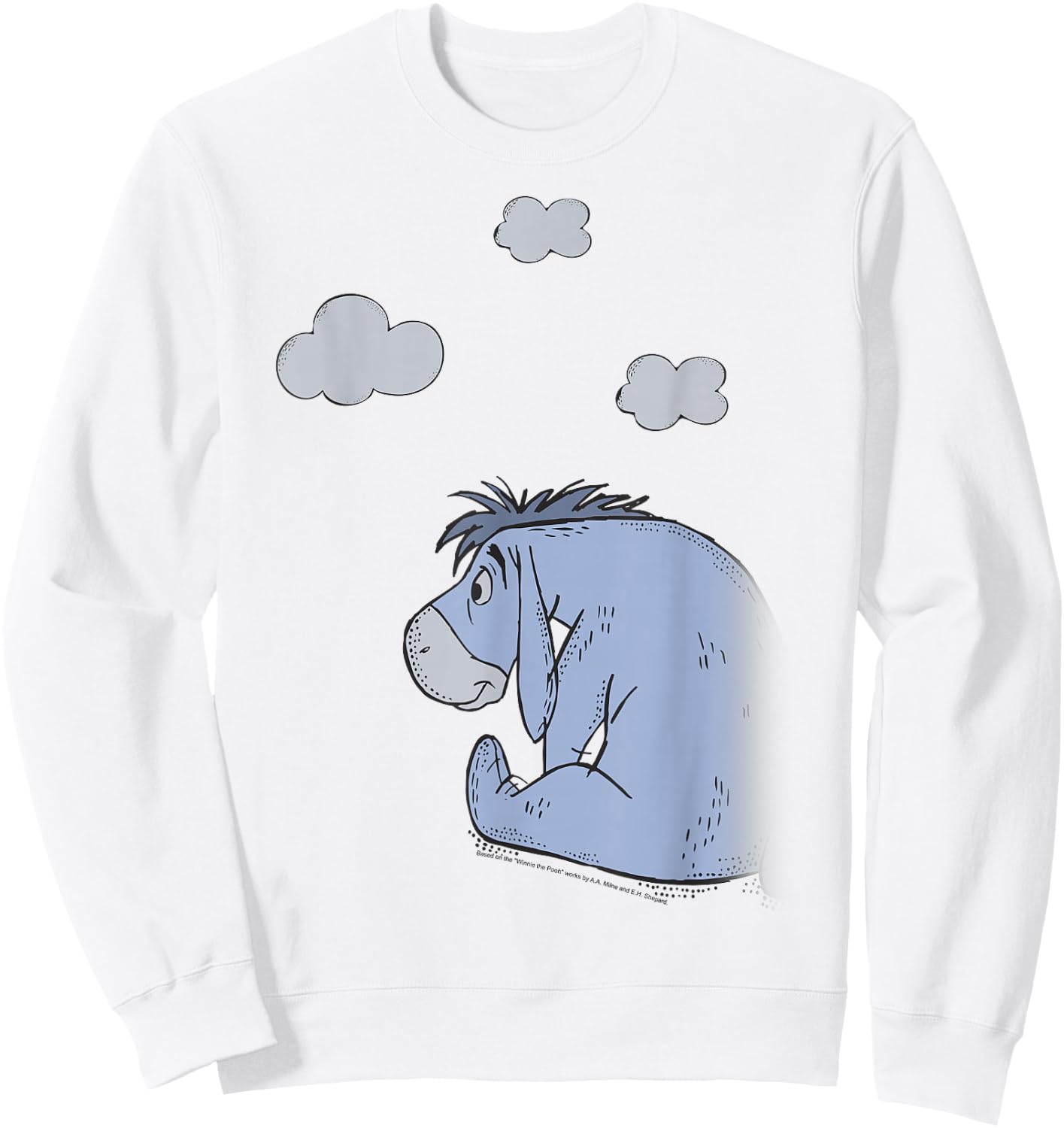 Disney Winnie The Pooh Eeyore In The Clouds Sweatshirt - Sweatshirt | White