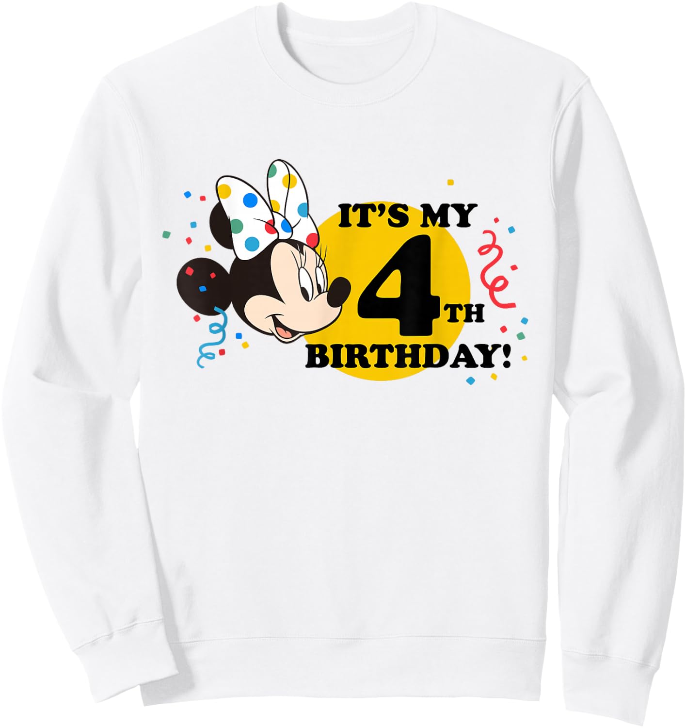 Disney Minnie Mouse 4th Birthday Sweatshirt - Sweatshirt | White