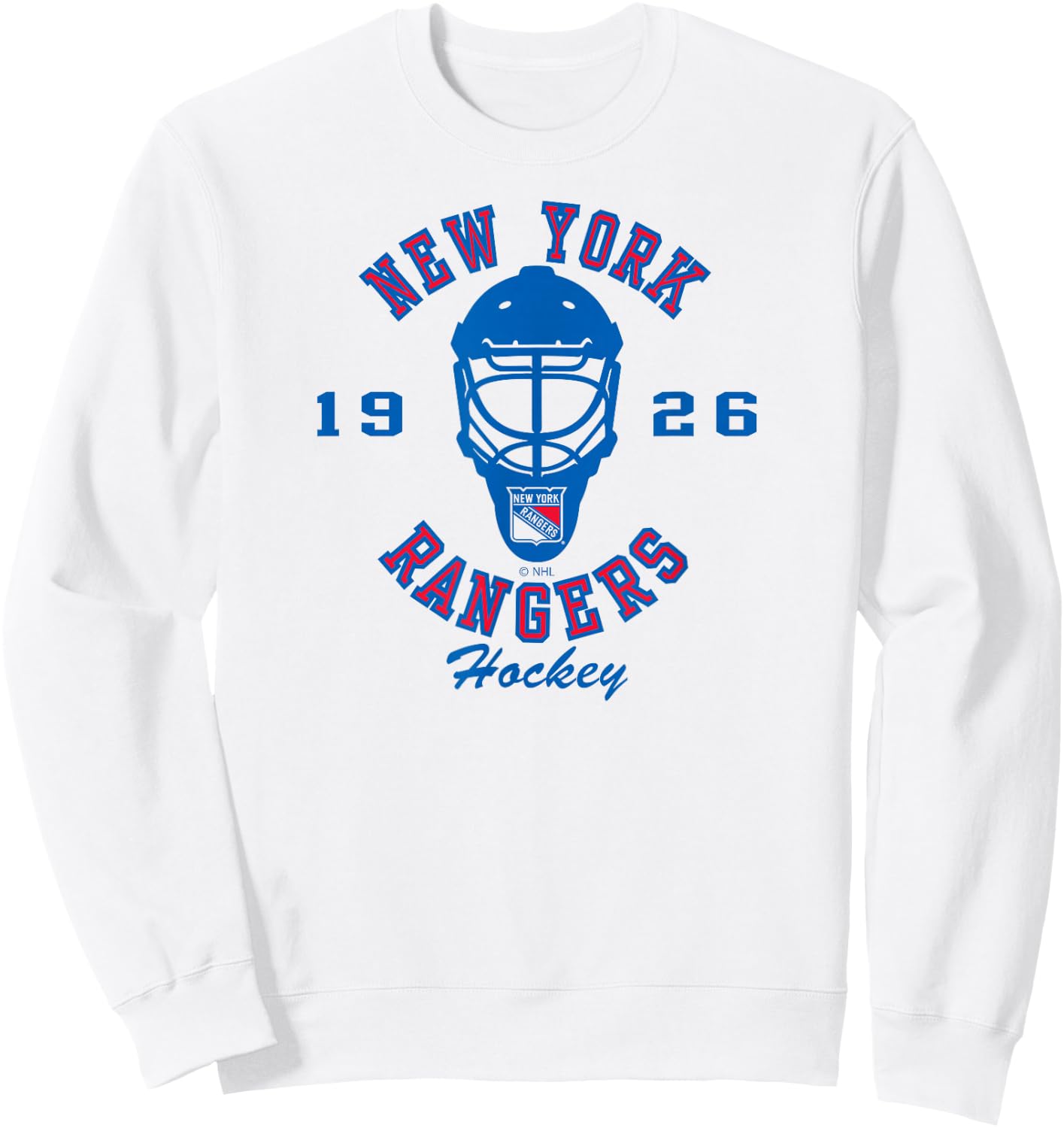 New York Rangers Hockey Mask White Officially Licensed Sweatshirt - Sweatshirt | White