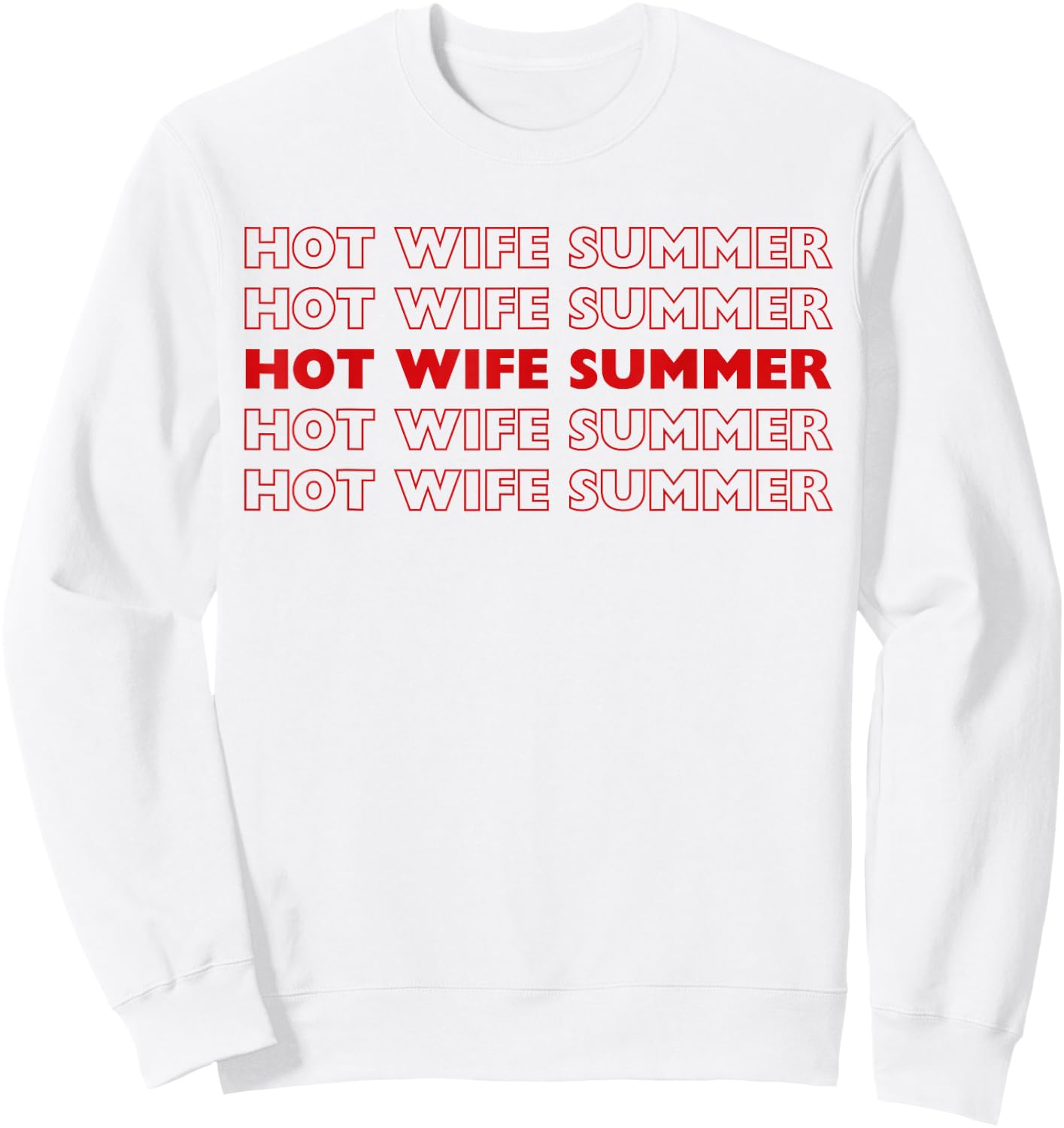 Hot Wife Summer Y2k Sweatshirt - Sweatshirt | White