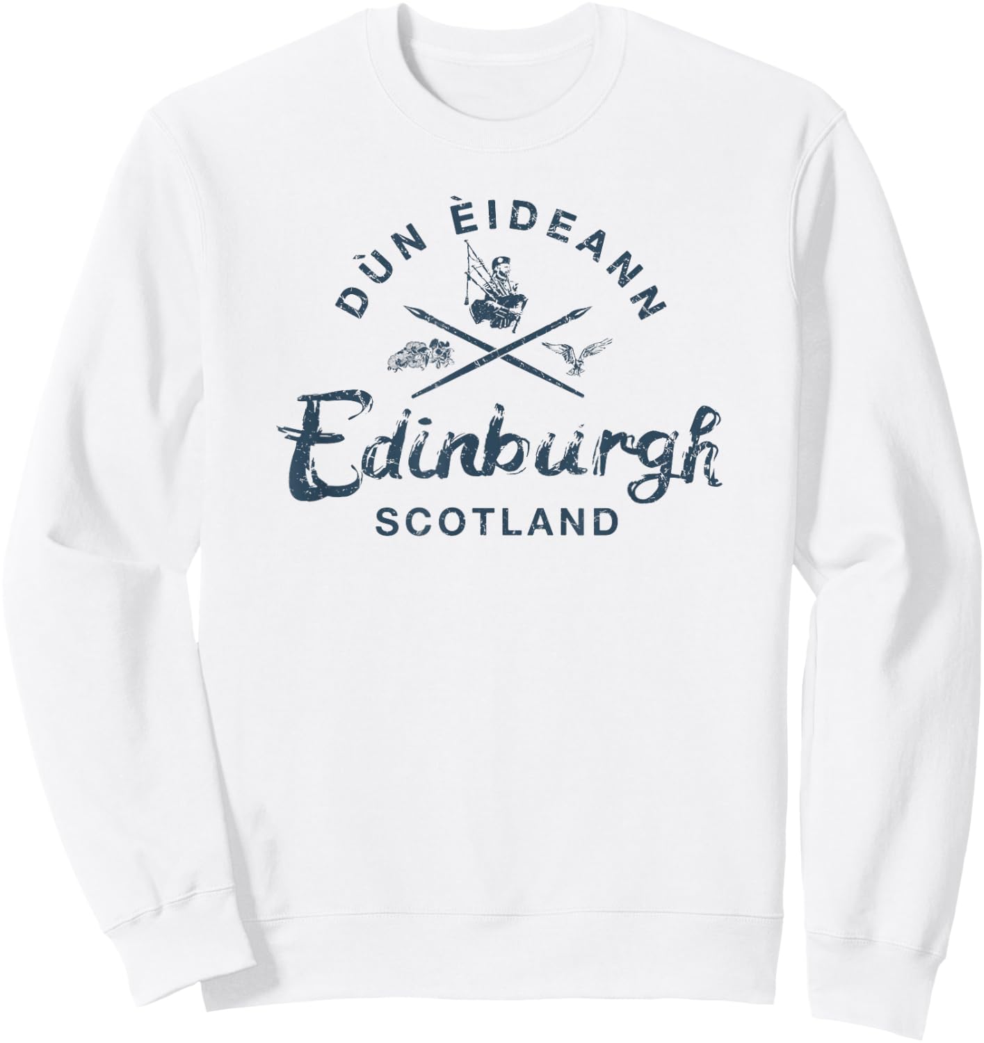 Scotland Edinburgh Scottish Vintage Sweatshirt - Sweatshirt | White