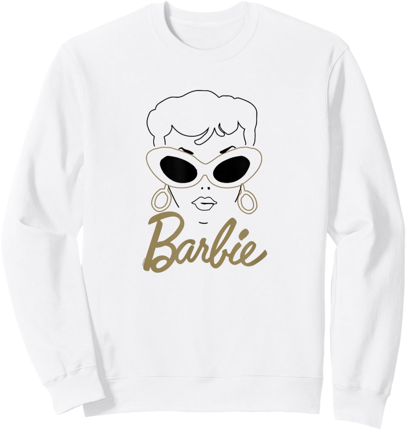 Barbie - Vintage Gold Glasses Sweatshirt - Sweatshirt | White