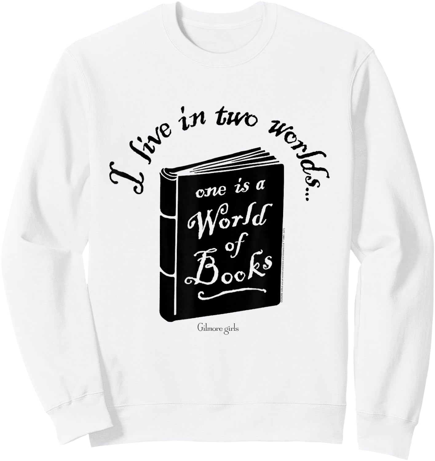 Gilmore Girls A World of Books Illustration TV Show Sweatshirt - Sweatshirt | White
