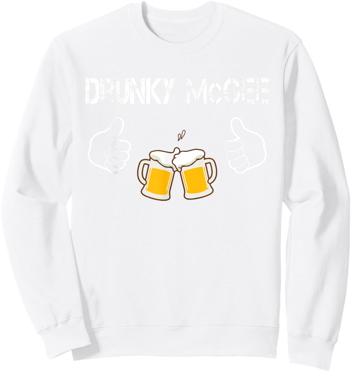 Im Drunky Mcgee Funny Couple St Patricks Day Sweatshirt - Sweatshirt | White