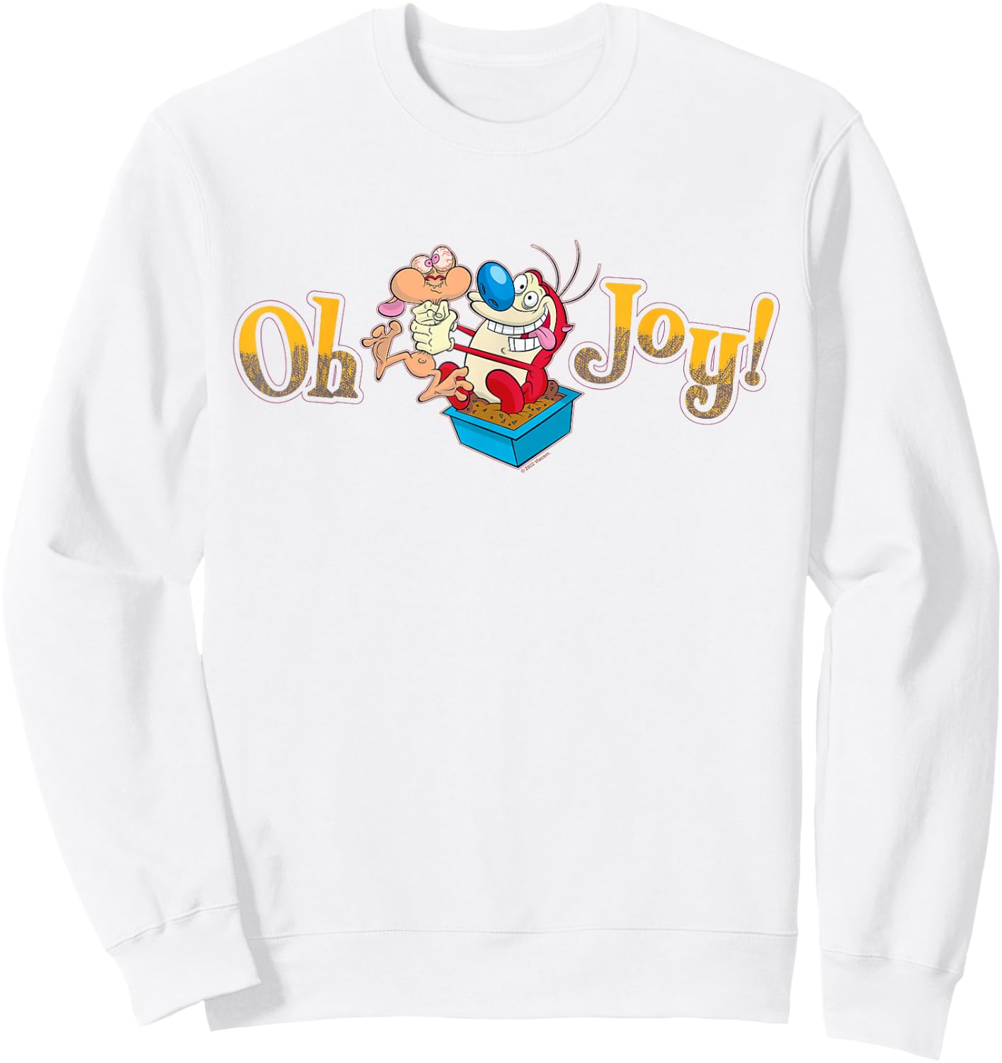 Ren & Stimpy Oh Joy Sweatshirt - Sweatshirt | White