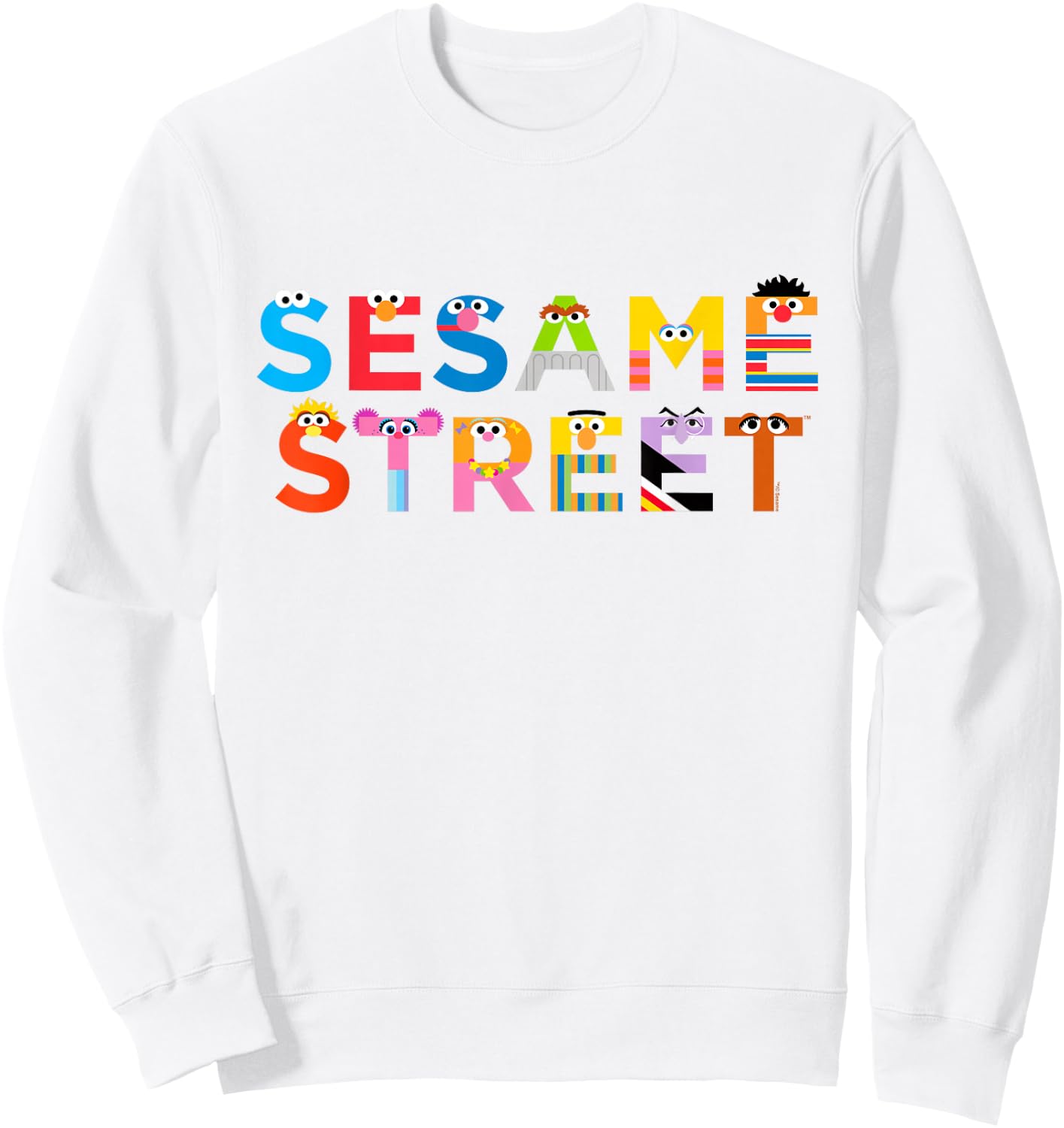 Sesame Street with Monster Letters Sweatshirt - Sweatshirt | White