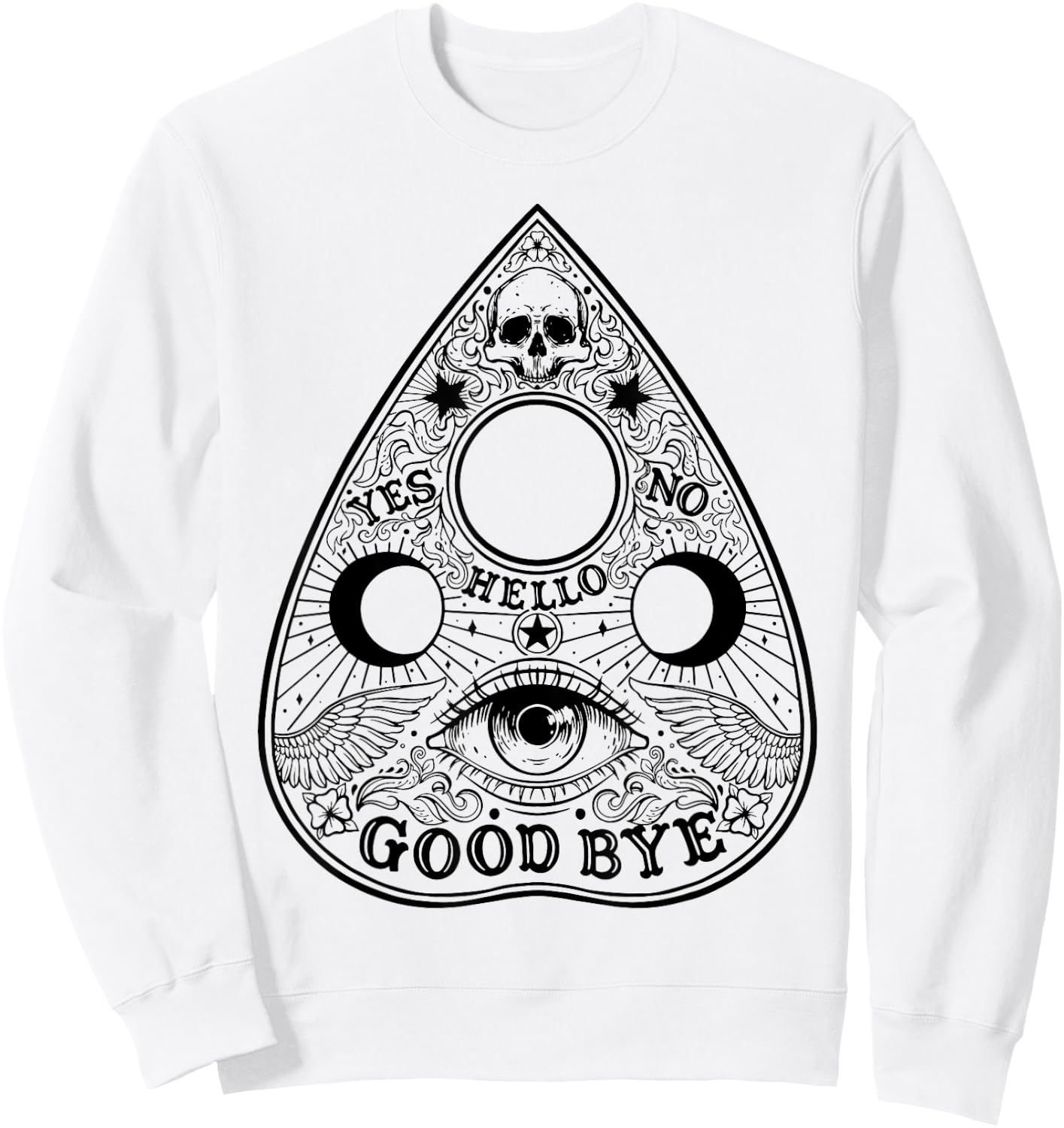 Ouija Board Planchette Gothic Paranormal Halloween Costume Sweatshirt - Sweatshirt | White