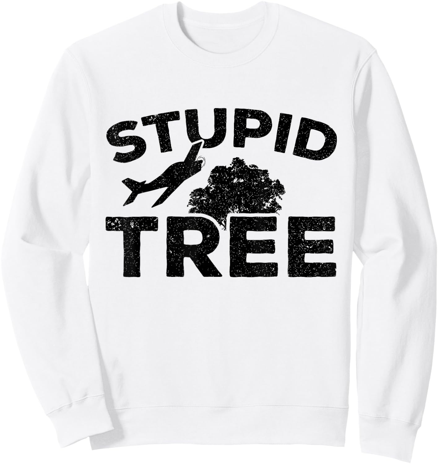 Aviation Model Pilot Stupid Tree RC Plane Sweatshirt - Sweatshirt | White