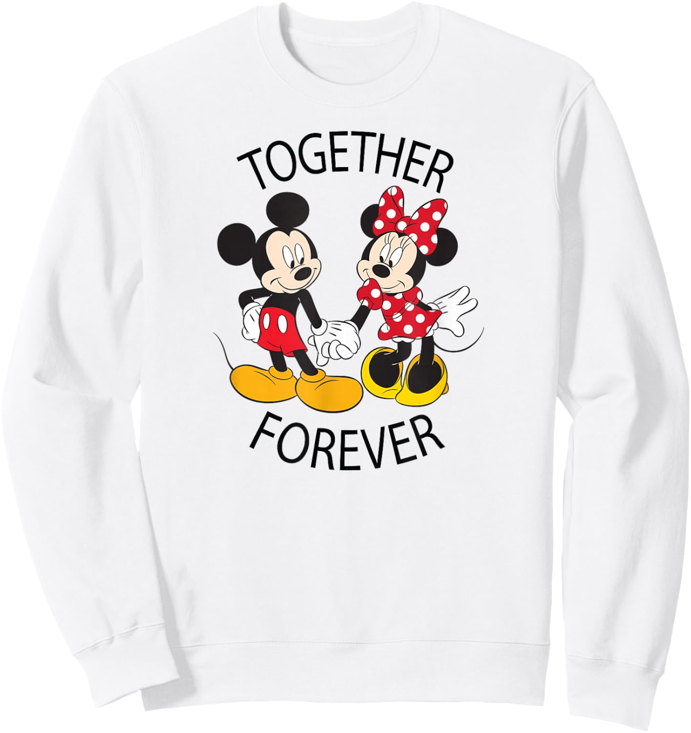Disney - Mickey Minnie Together Forever Sweatshirt - Sweatshirt | White