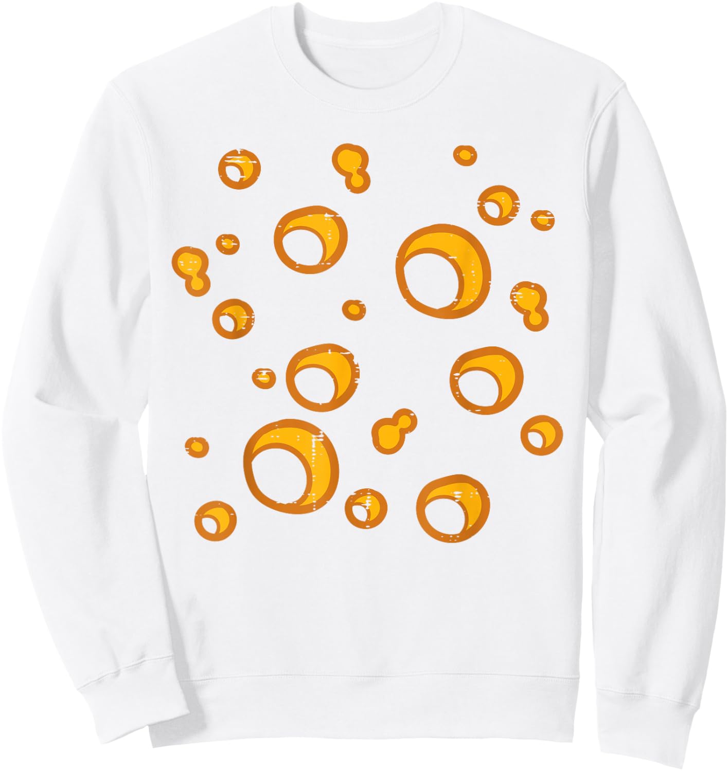 Swiss Cheese Costume Funny Halloween Queso Men Women Kids Sweatshirt - Sweatshirt | White