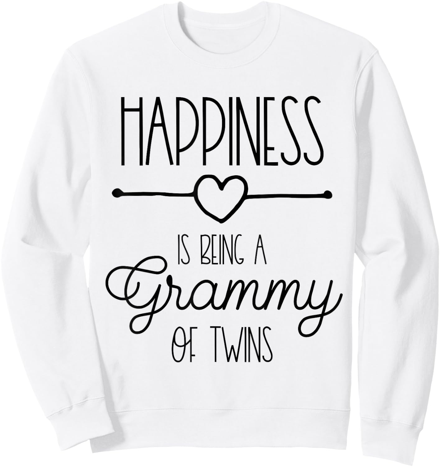 Happiness Is Being A Grammy To Be Grandma Twins Announcement Sweatshirt - Sweatshirt | White