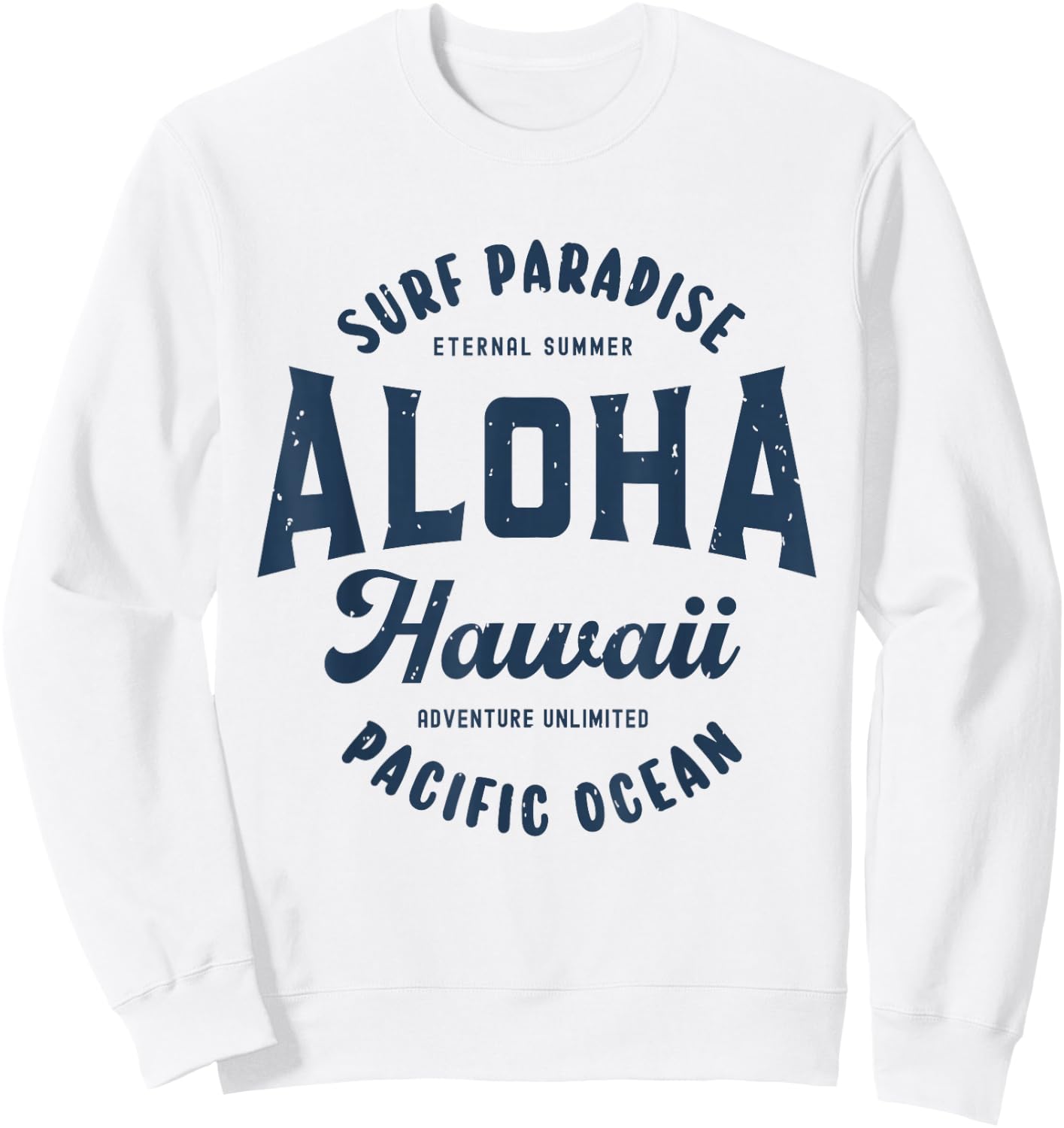 Vintage Aloha Hawaii Retro Preppy Throwback Souvenir Sweatshirt - Sweatshirt | White