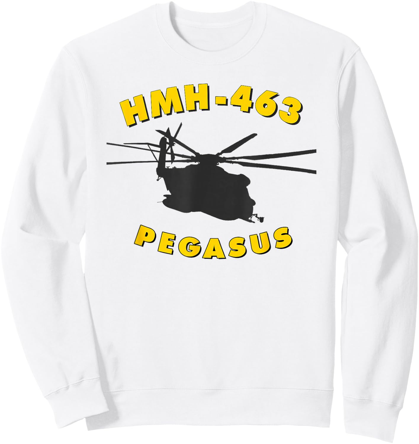 HMH-463 Pegasus CH-53 Super Stallion Helicopter Sweatshirt - Sweatshirt | White
