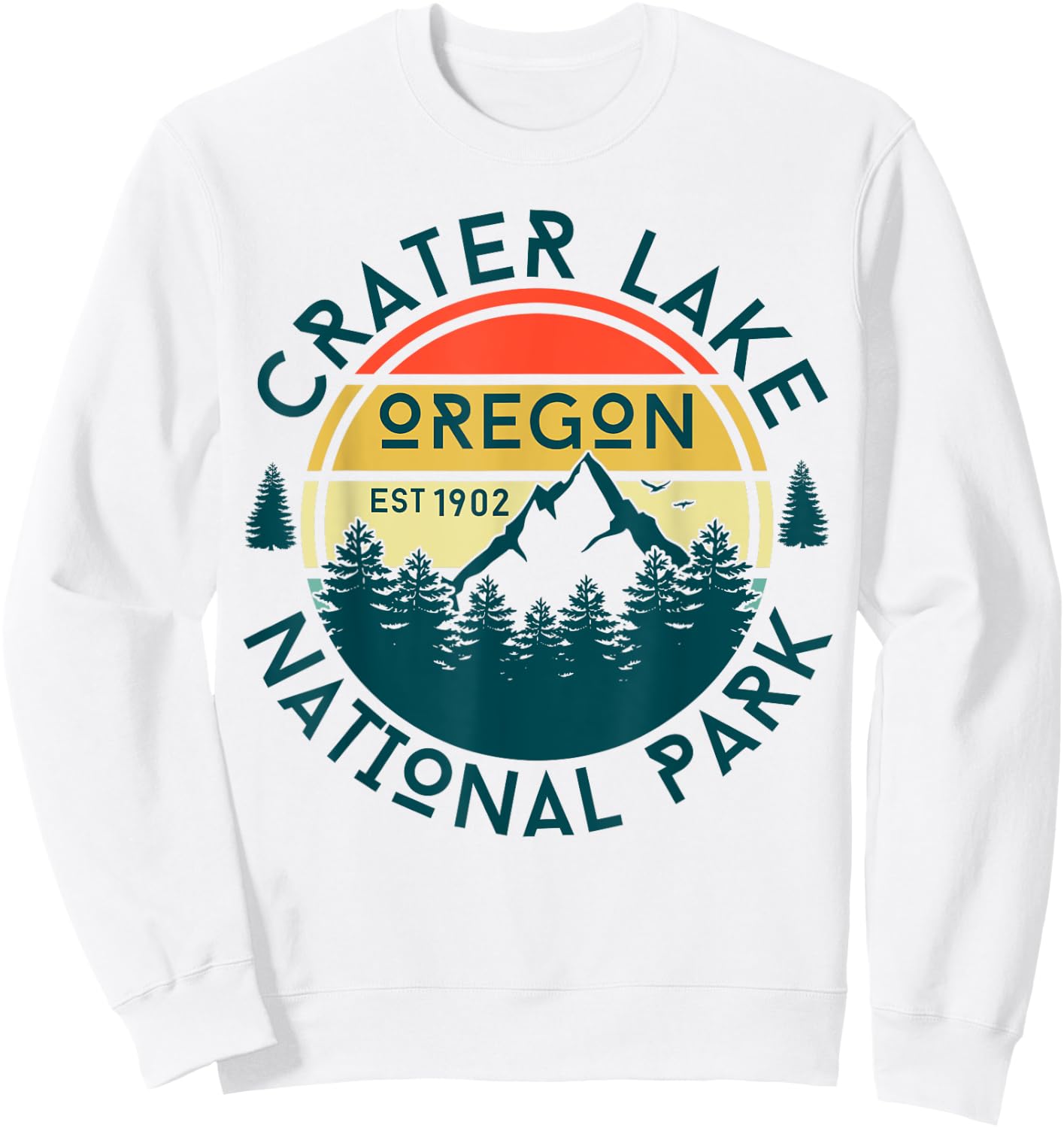 Crater Lake National Park Oregon Hiking Nature Outdoors Sweatshirt - Sweatshirt | White