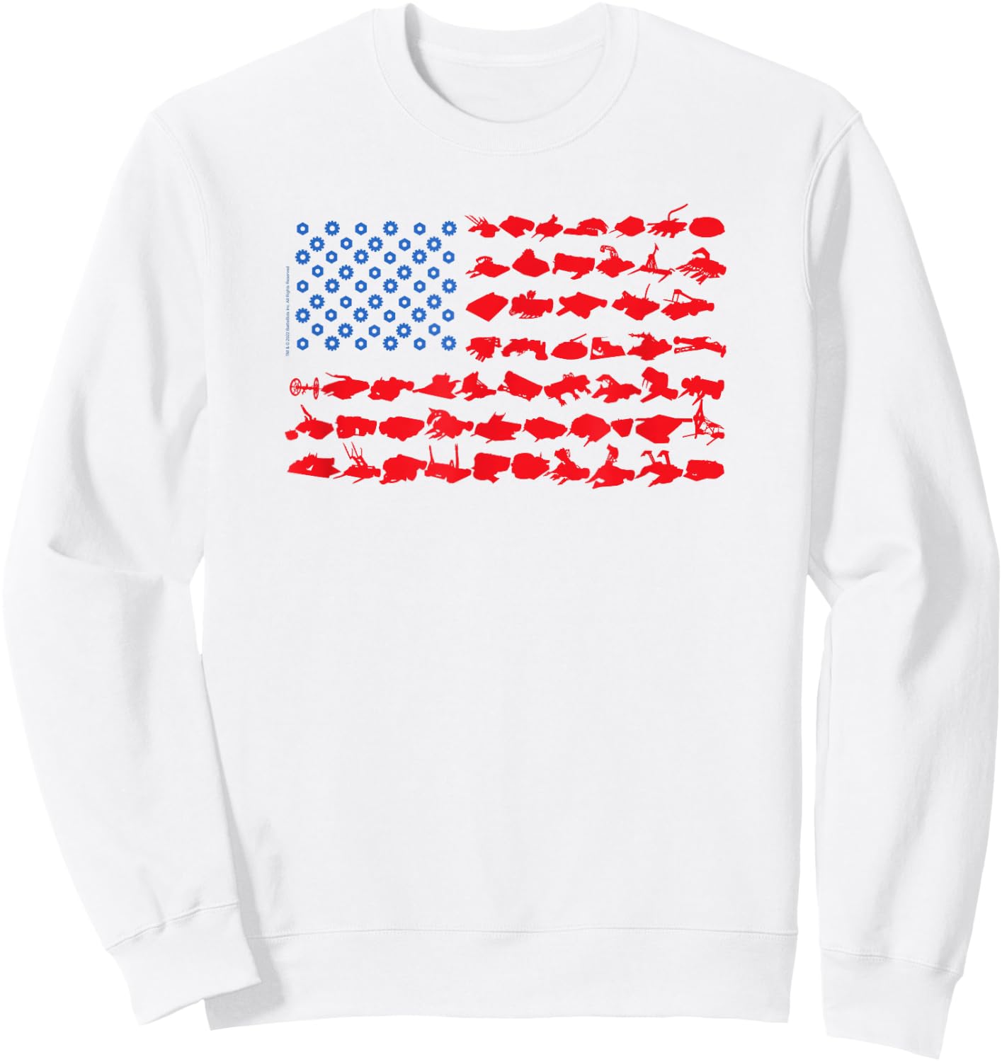 BattleBots Silhouette Flag Sweatshirt - Sweatshirt | White