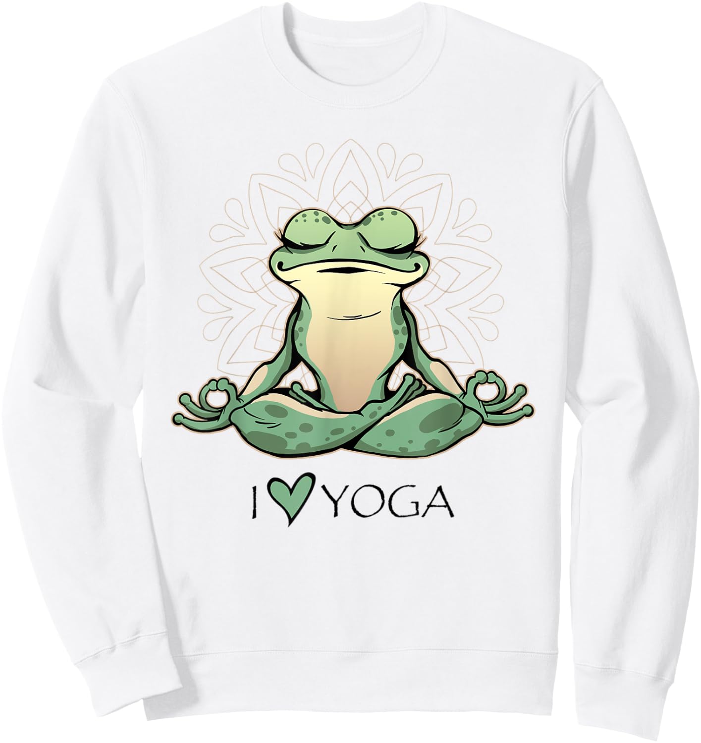 I Love Yoga I Heart Yoga Frog Sweatshirt - Sweatshirt | White