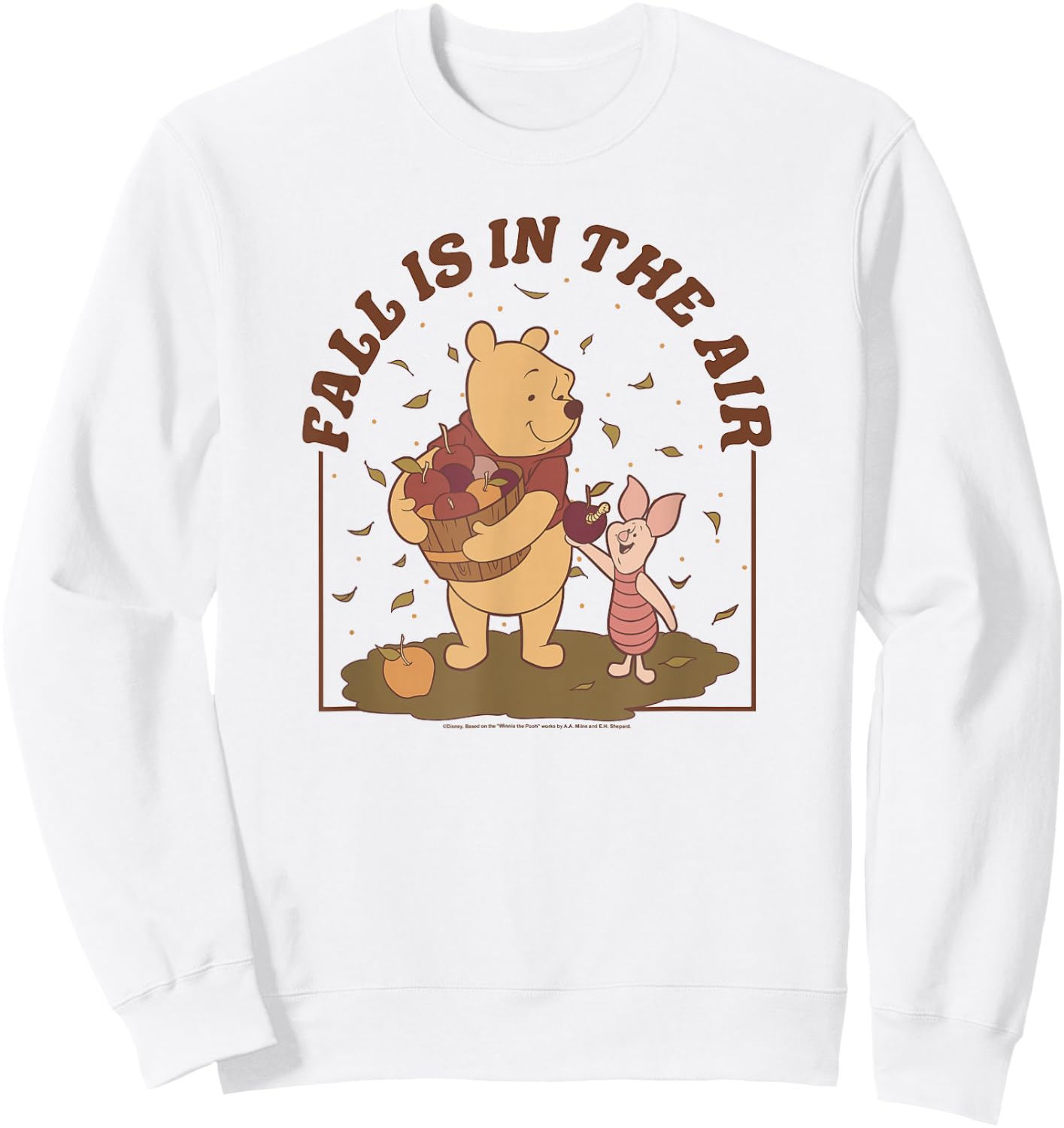 Disney Winnie The Pooh Thanksgiving Fall is in The Air Sweatshirt - Sweatshirt | White
