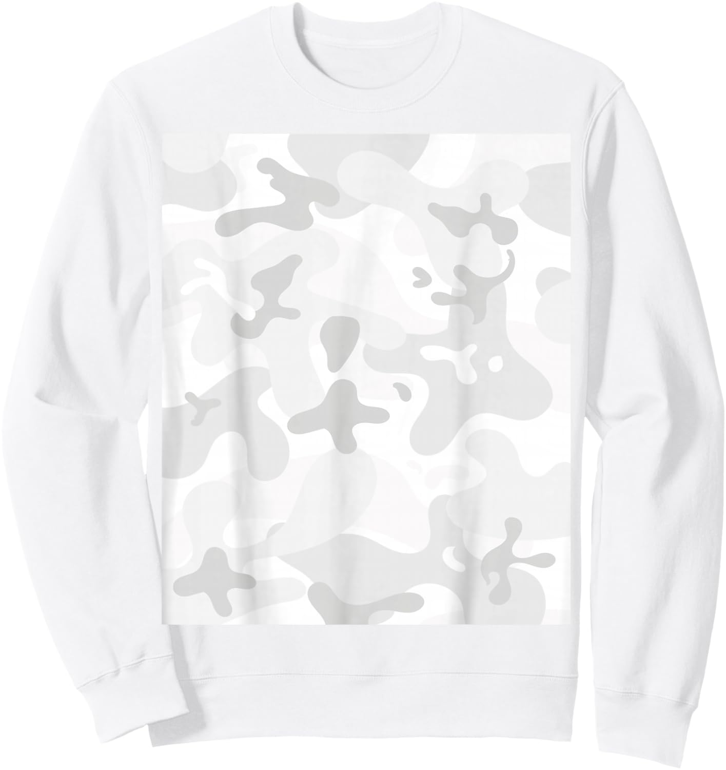 Snow Storm White Camouflage Army Military Camouflage Hunter Sweatshirt - Sweatshirt | White