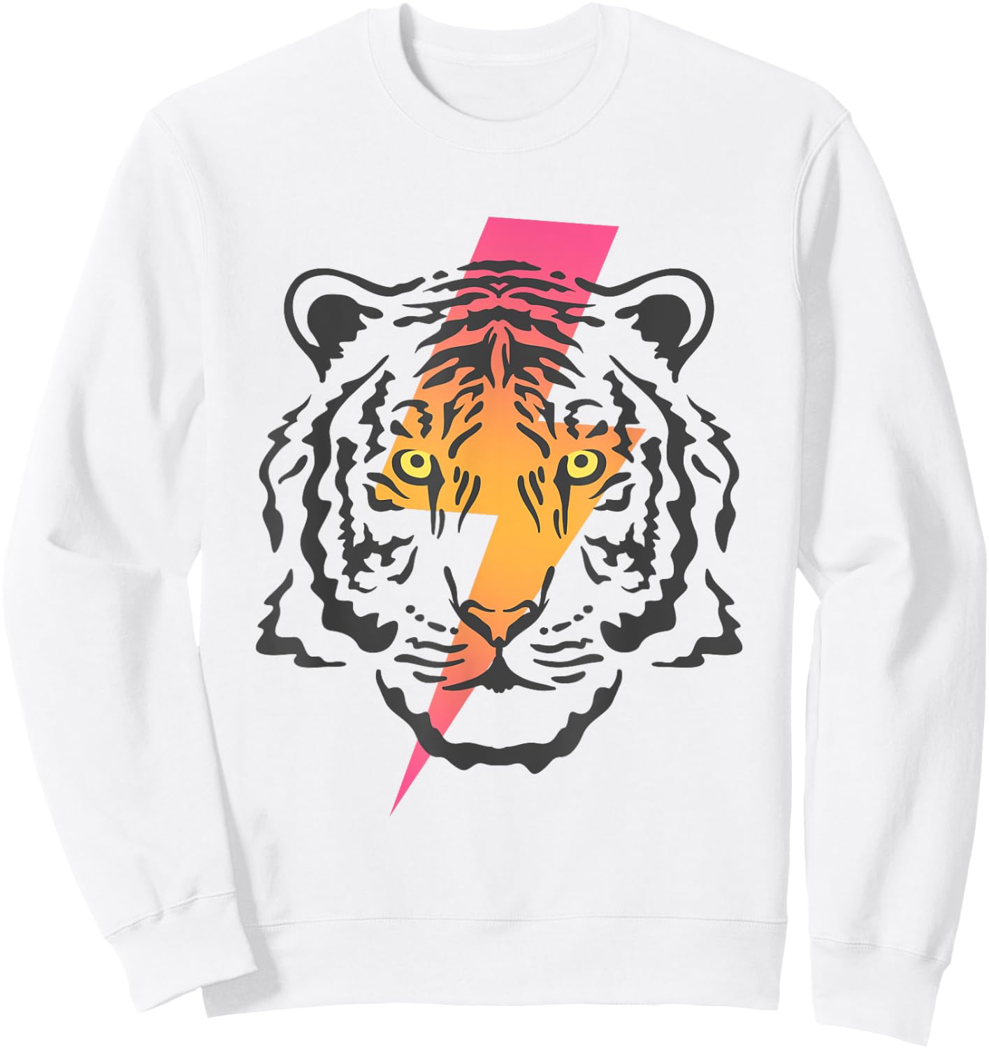Vintage Tiger Bolt of Lightning Chinese New Year of Tiger Sweatshirt - Sweatshirt | White