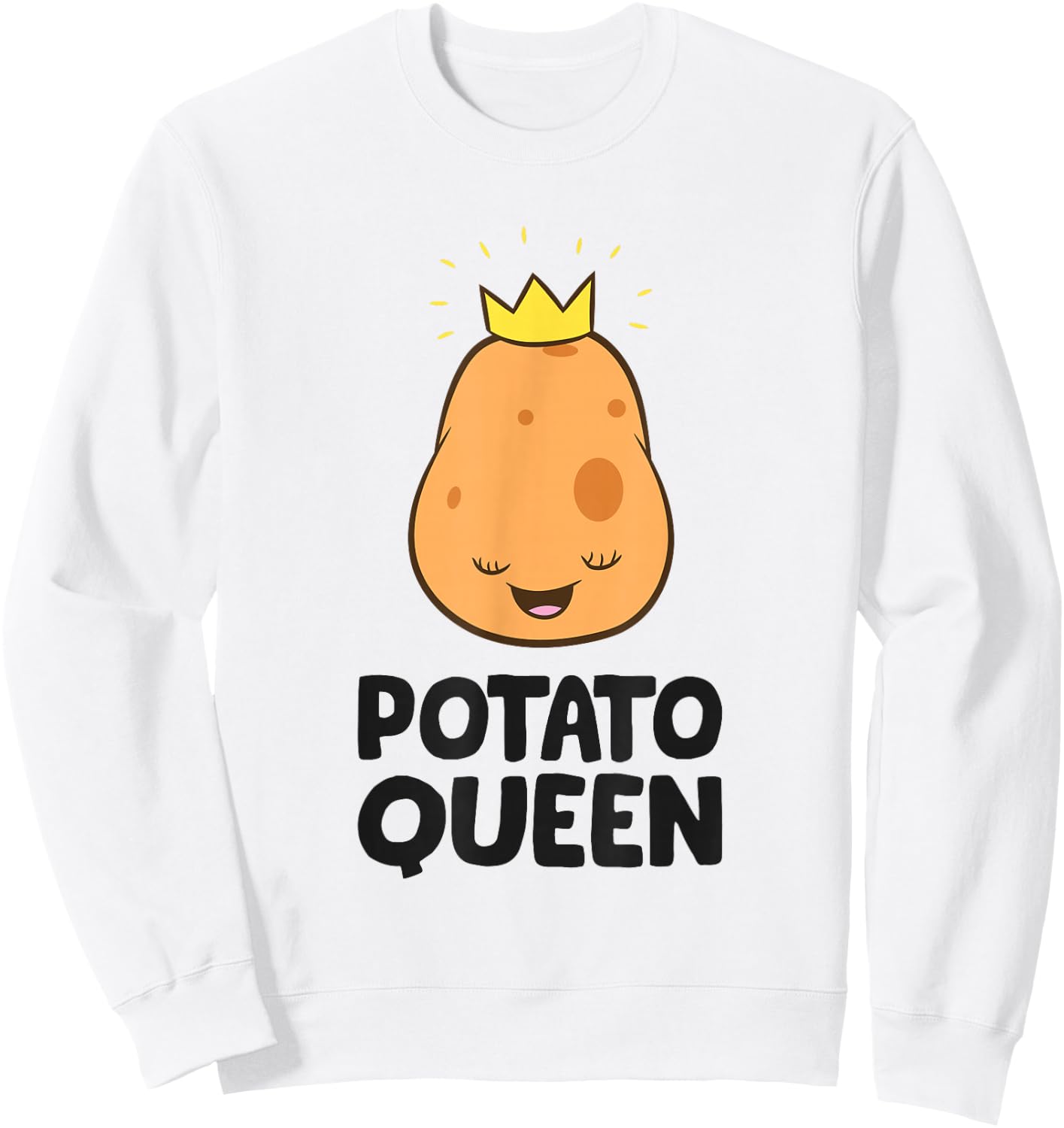 Potato Queen Love Potatoes Sweatshirt - Sweatshirt | White