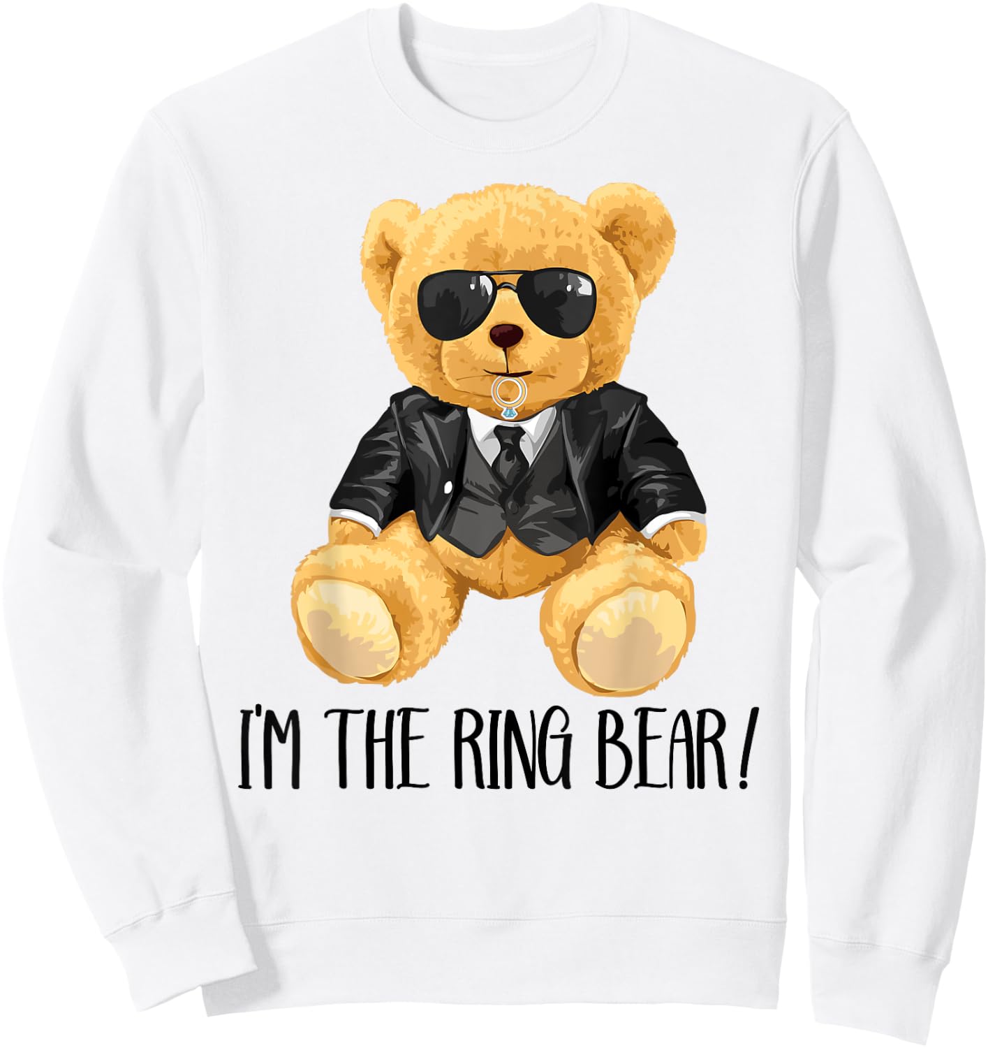 Ring Bearer Shirt I'm The Ring Bearer Wedding Ring Dude Boys Sweatshirt - Sweatshirt | White
