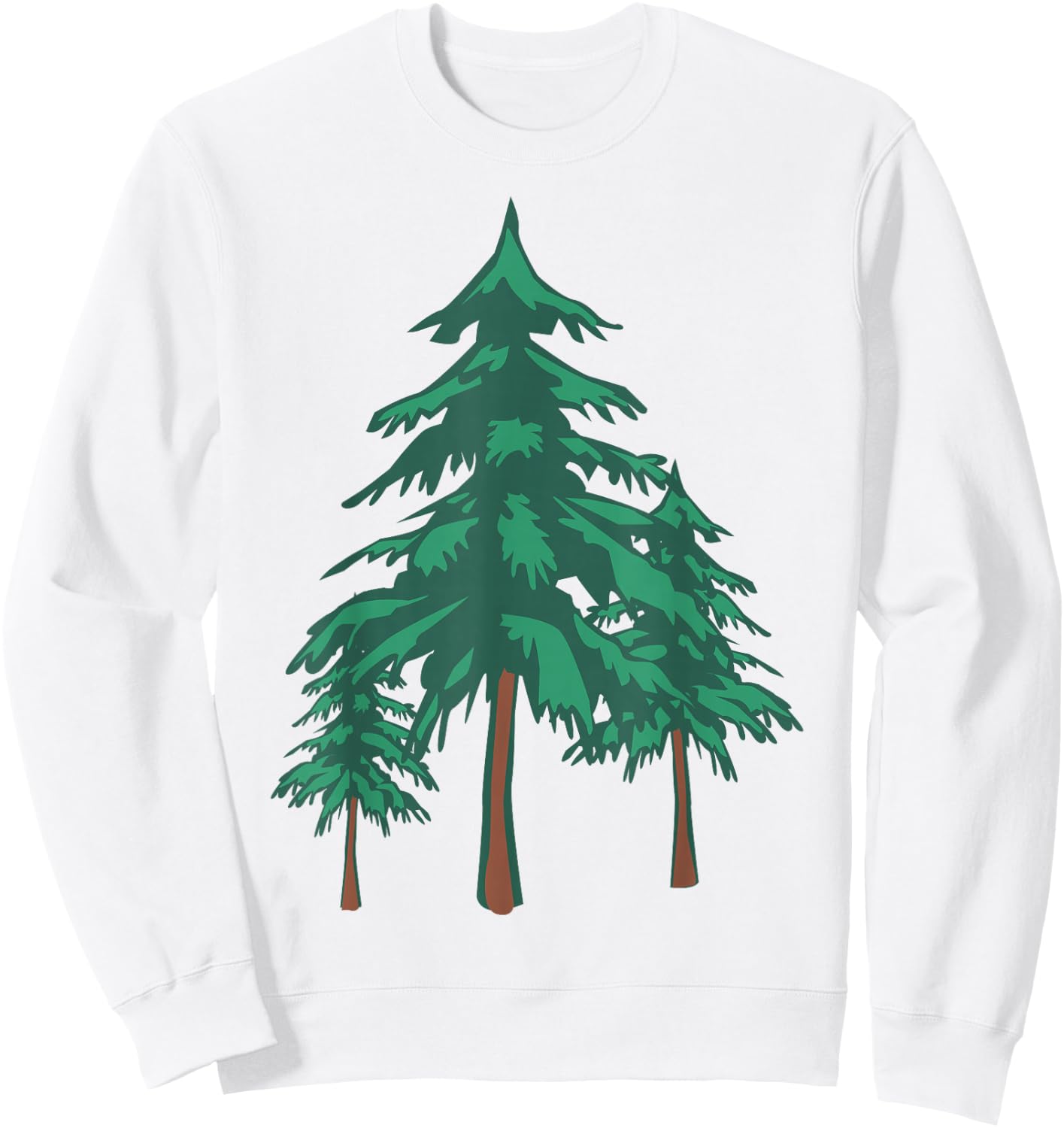 Evergreen Pine Tree Forest Camping Gift Nature Lovers Sweatshirt - Sweatshirt | White
