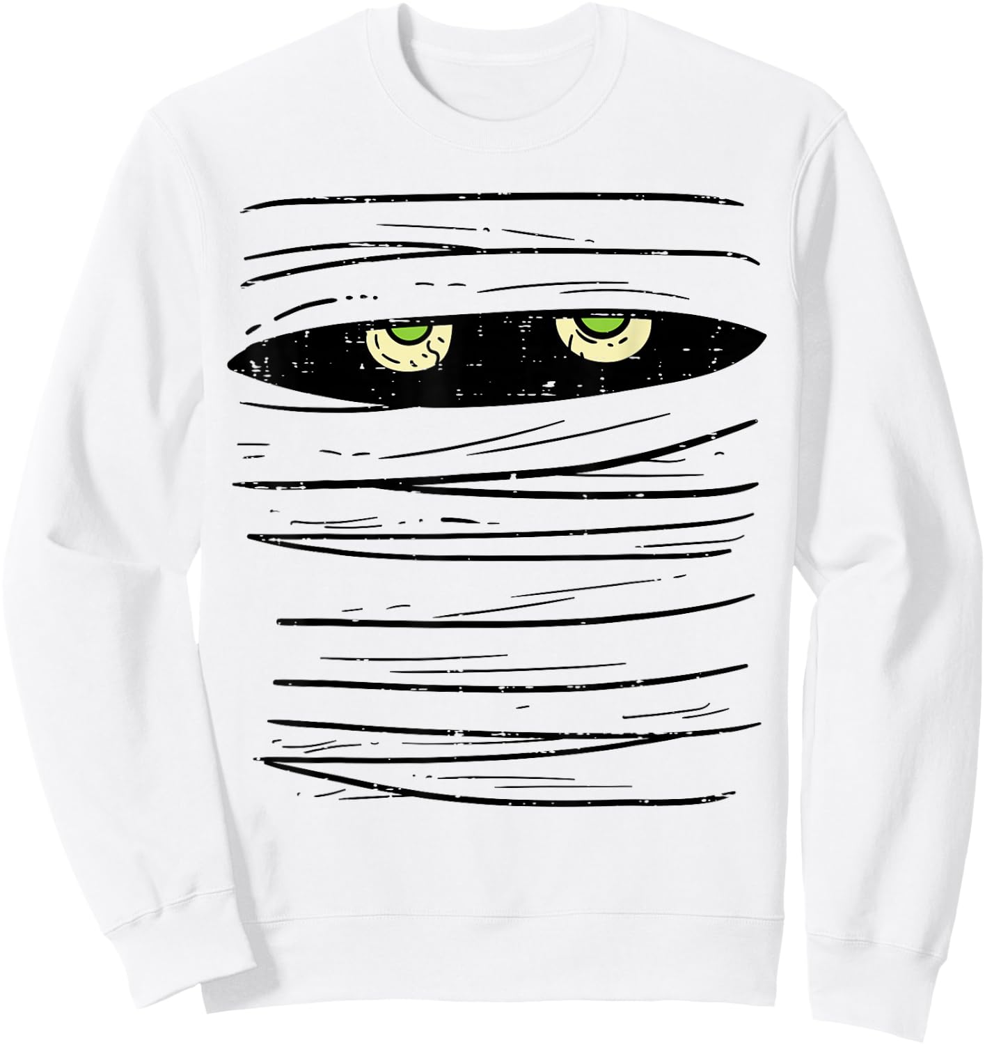 Mummy Wrap Eyes Costume Funny Scary Halloween Men Women Kids Sweatshirt - Sweatshirt | White