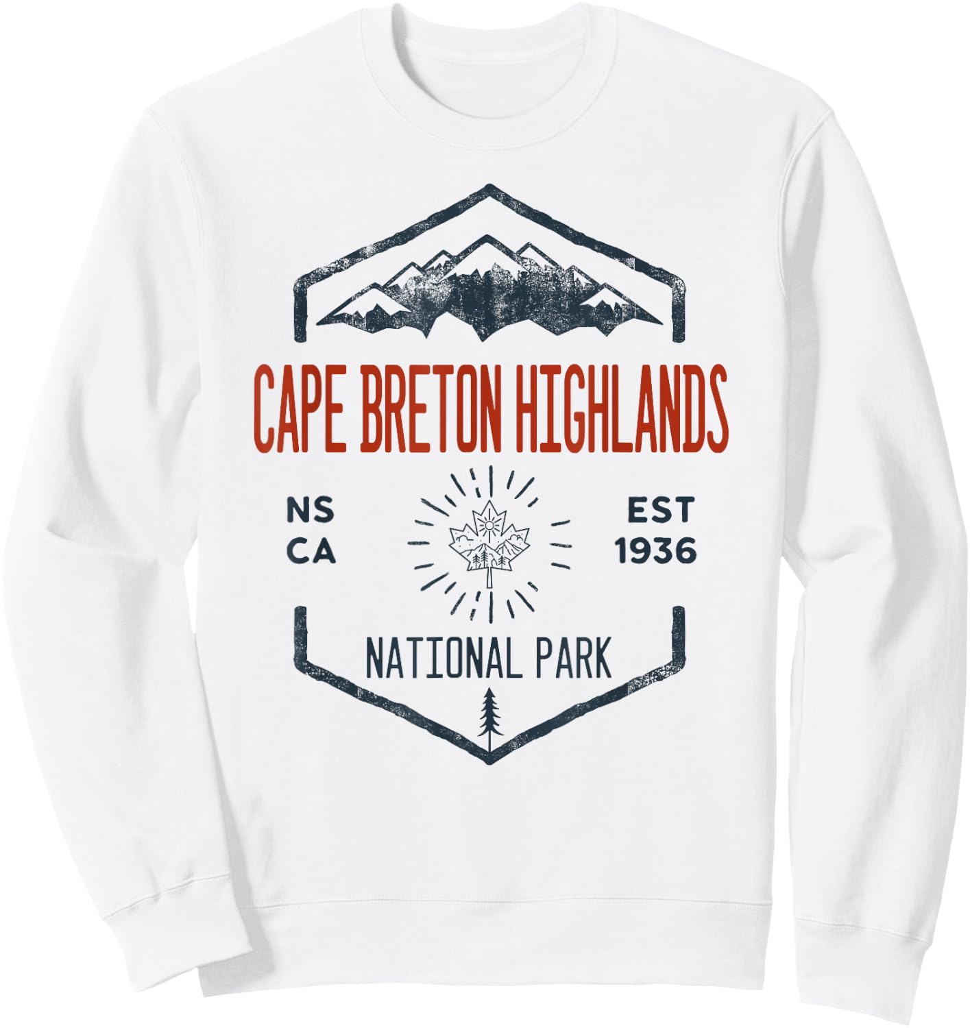 Cape Breton Highlands National Park Canada Vintage Sweatshirt - Sweatshirt | White