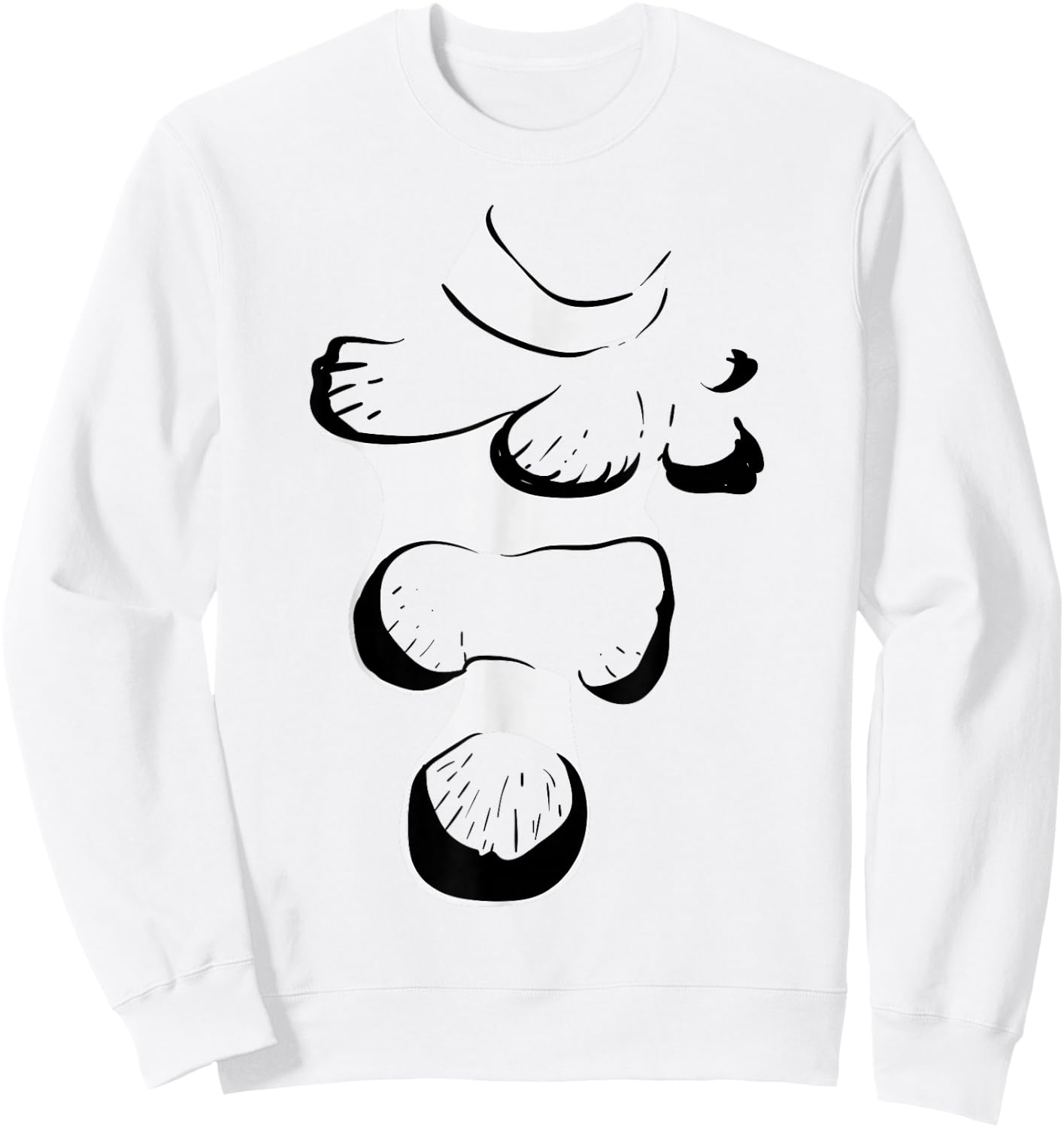 Clownfish Funny Animal Lazy DIY Costume Easy Halloween Sweatshirt - Sweatshirt | White