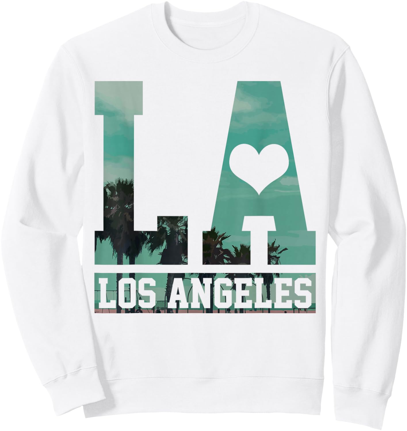 Los Angeles Vintage California USA America Souvenir Sweatshirt - Sweatshirt | White