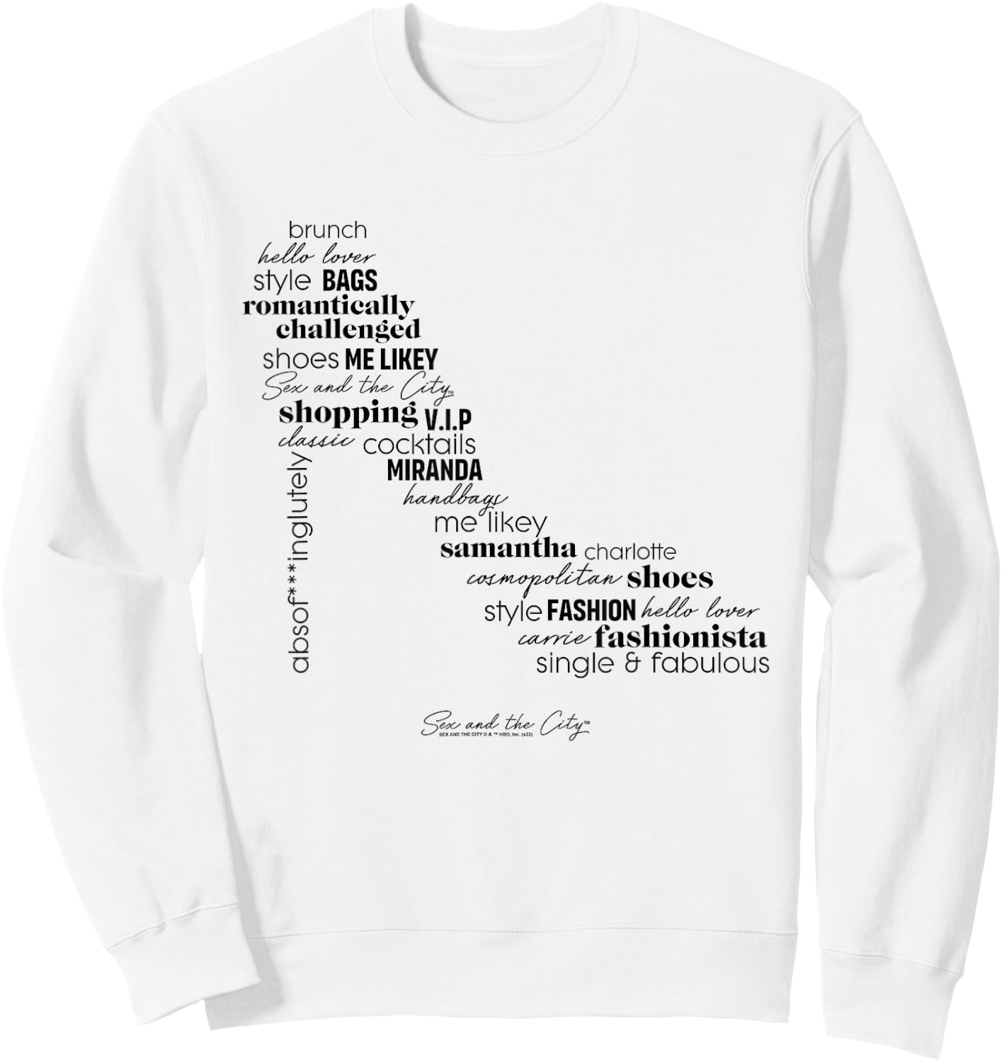 Sex and the City Fabulous Shoe Fashionista Sweatshirt - Sweatshirt | White