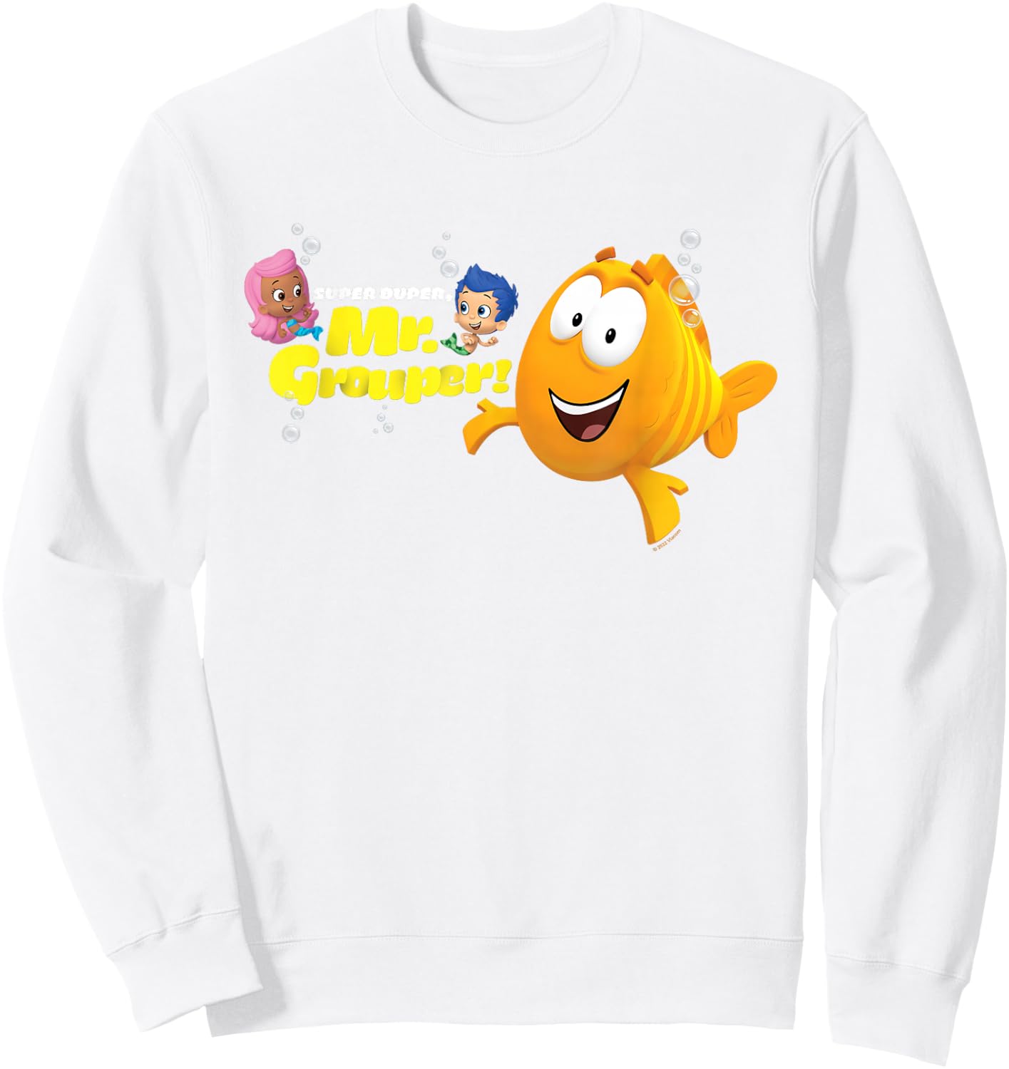Bubble Guppies Super Duper, Mr. Grouper Sweatshirt - Sweatshirt | White