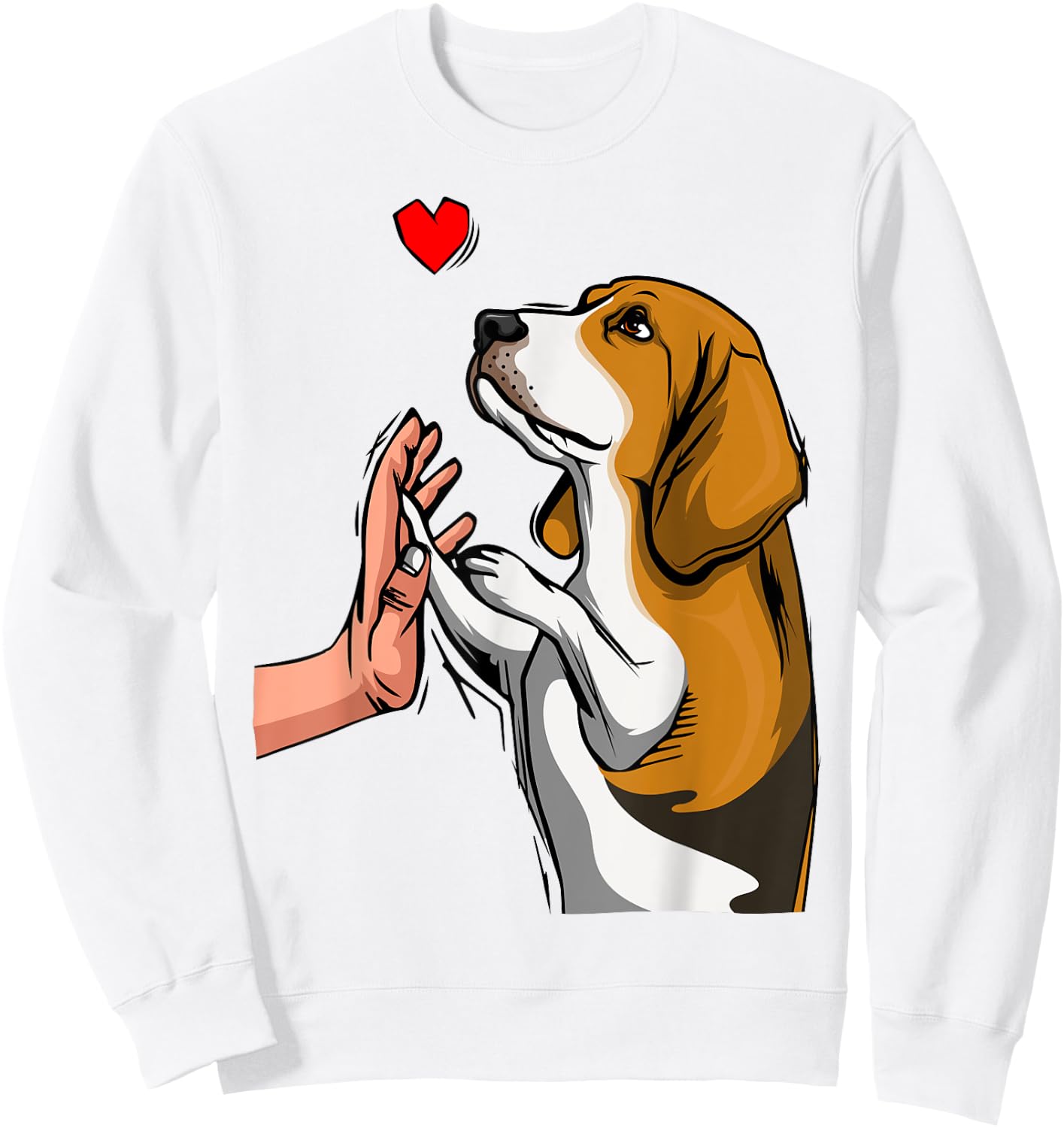 Beagle Love Dog Women Girls Sweatshirt - Sweatshirt | White