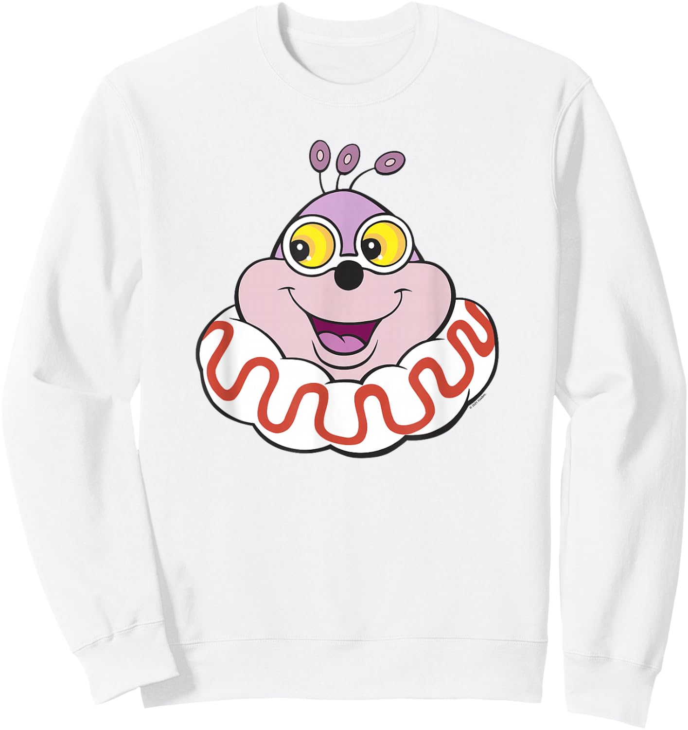 Candy Land Halloween Jolly Big Face Sweatshirt - Sweatshirt | White