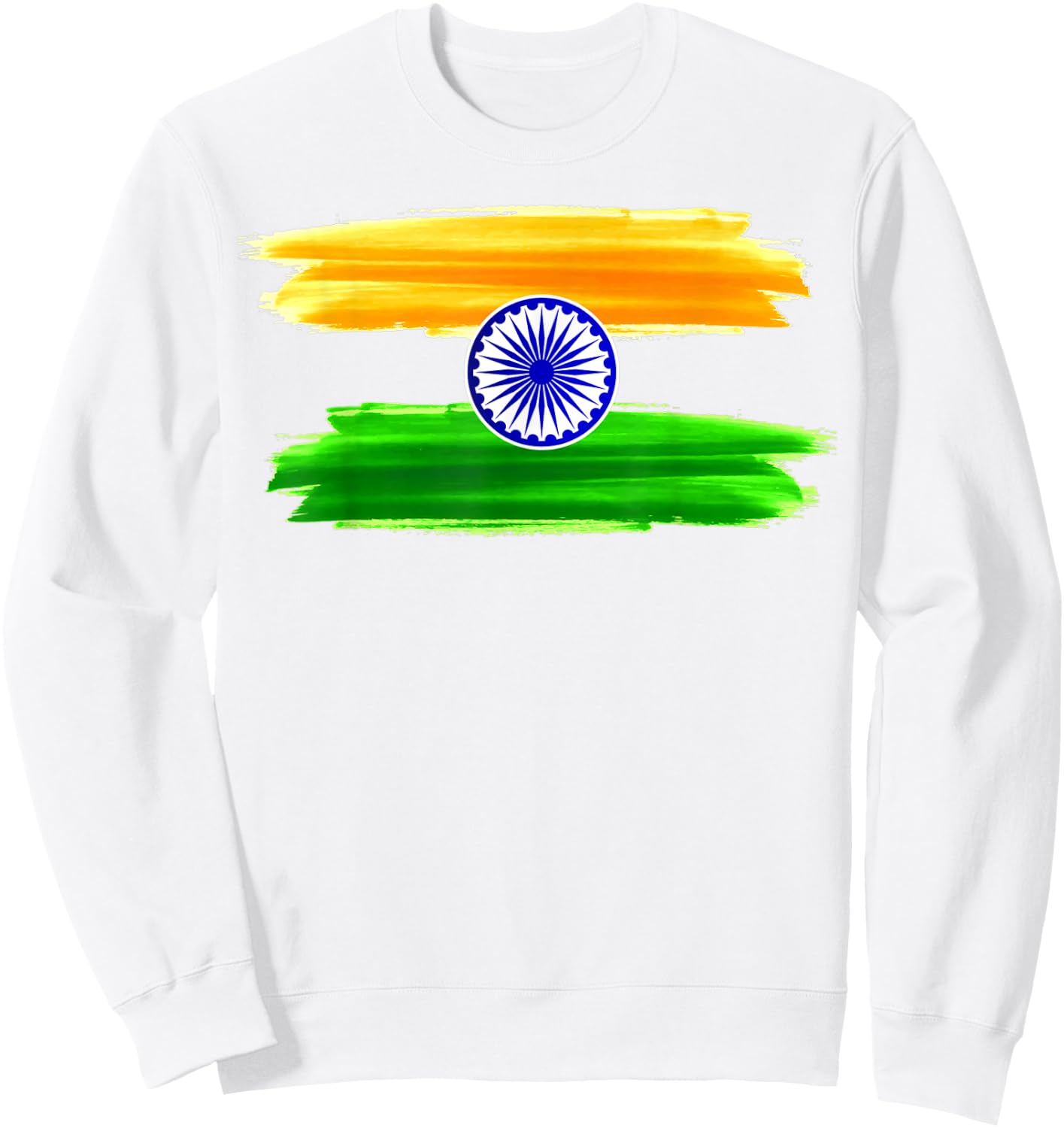 India Independence Day 15 August 1947 Indian Flag Patriotic Sweatshirt - Sweatshirt | White