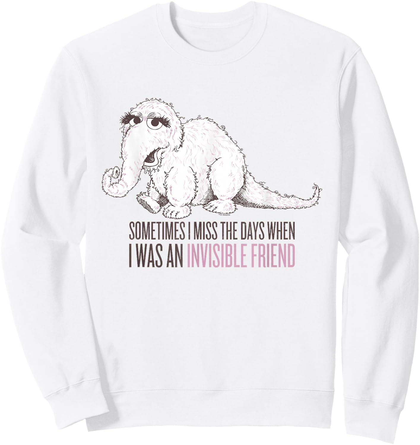 Sesame Street Snuffleupagus Sometimes I Miss The Days Sweatshirt - Sweatshirt | White