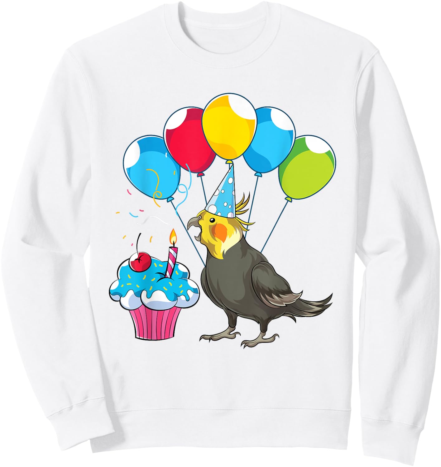 Cockatiel Lover Kids Birthday Parrot Animal Bird Cockatiel Sweatshirt - Sweatshirt | White
