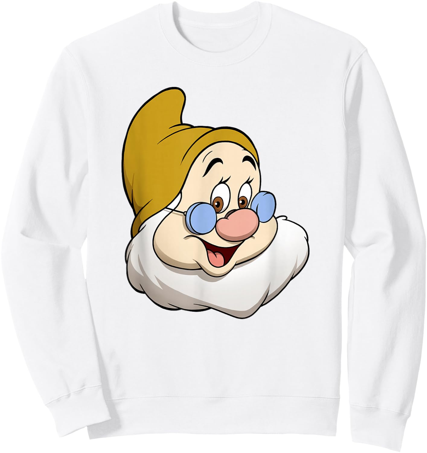 Disney Snow White And The Seven Dwarfs Doc Big Face Sweatshirt - Sweatshirt | White