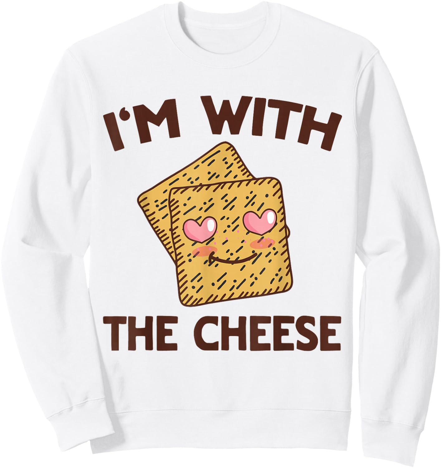 Cheese & Crackers Matching His & Hers Couples Sweatshirt - Sweatshirt | White