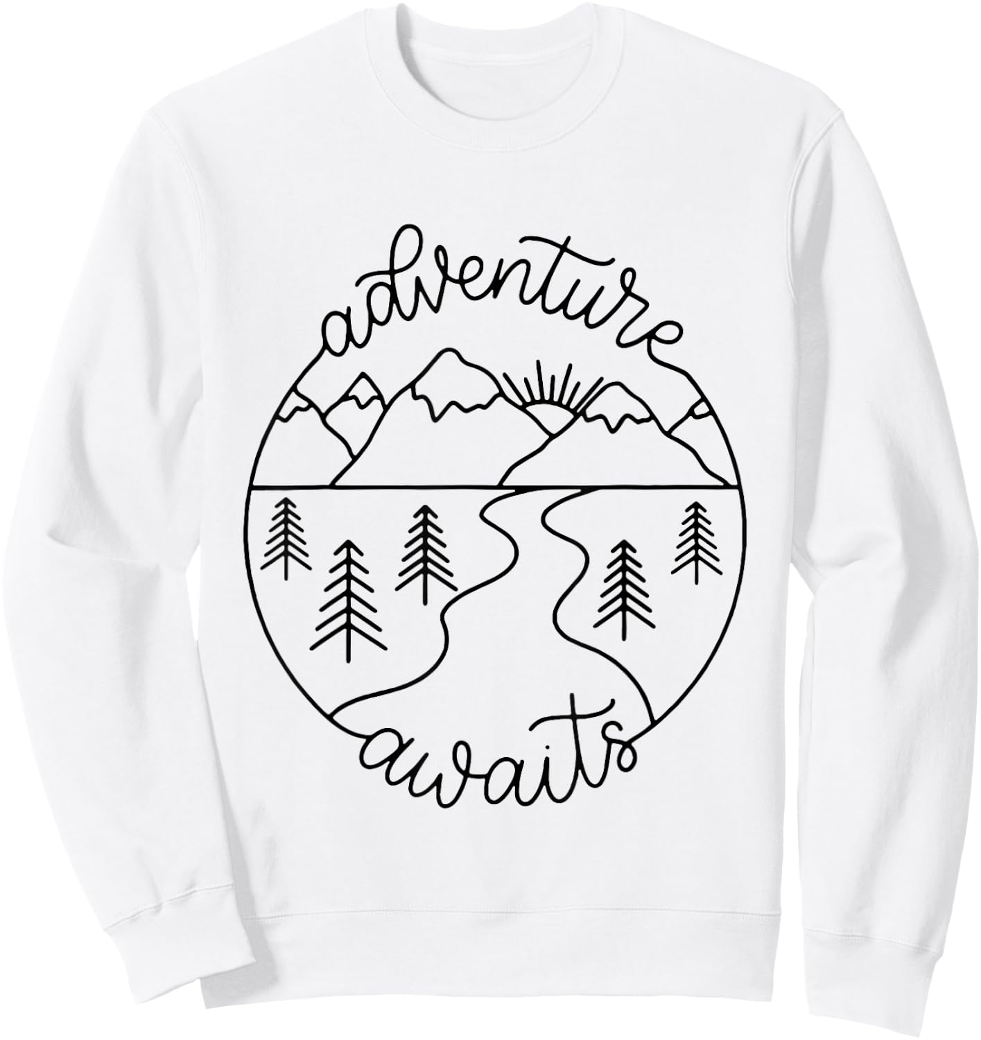 Happy Camper Adventure Awaits Summer Vacation Gift Sweatshirt - Sweatshirt | White